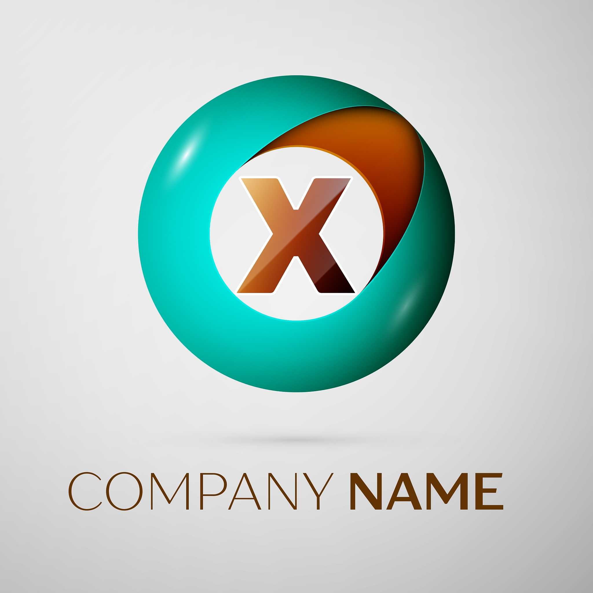 letter x logo symbol in the colorful circle on