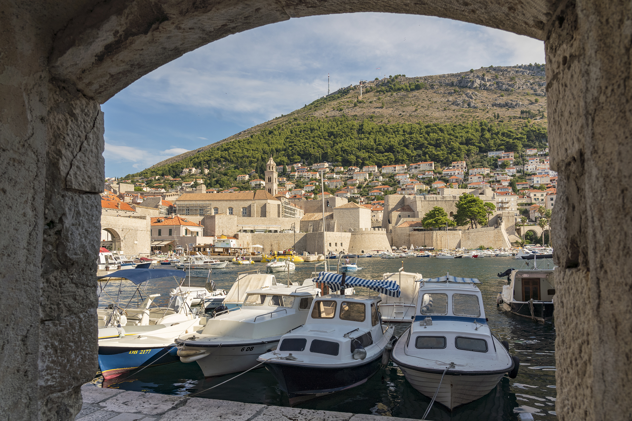 harbour in the old town, dubrovnik.
