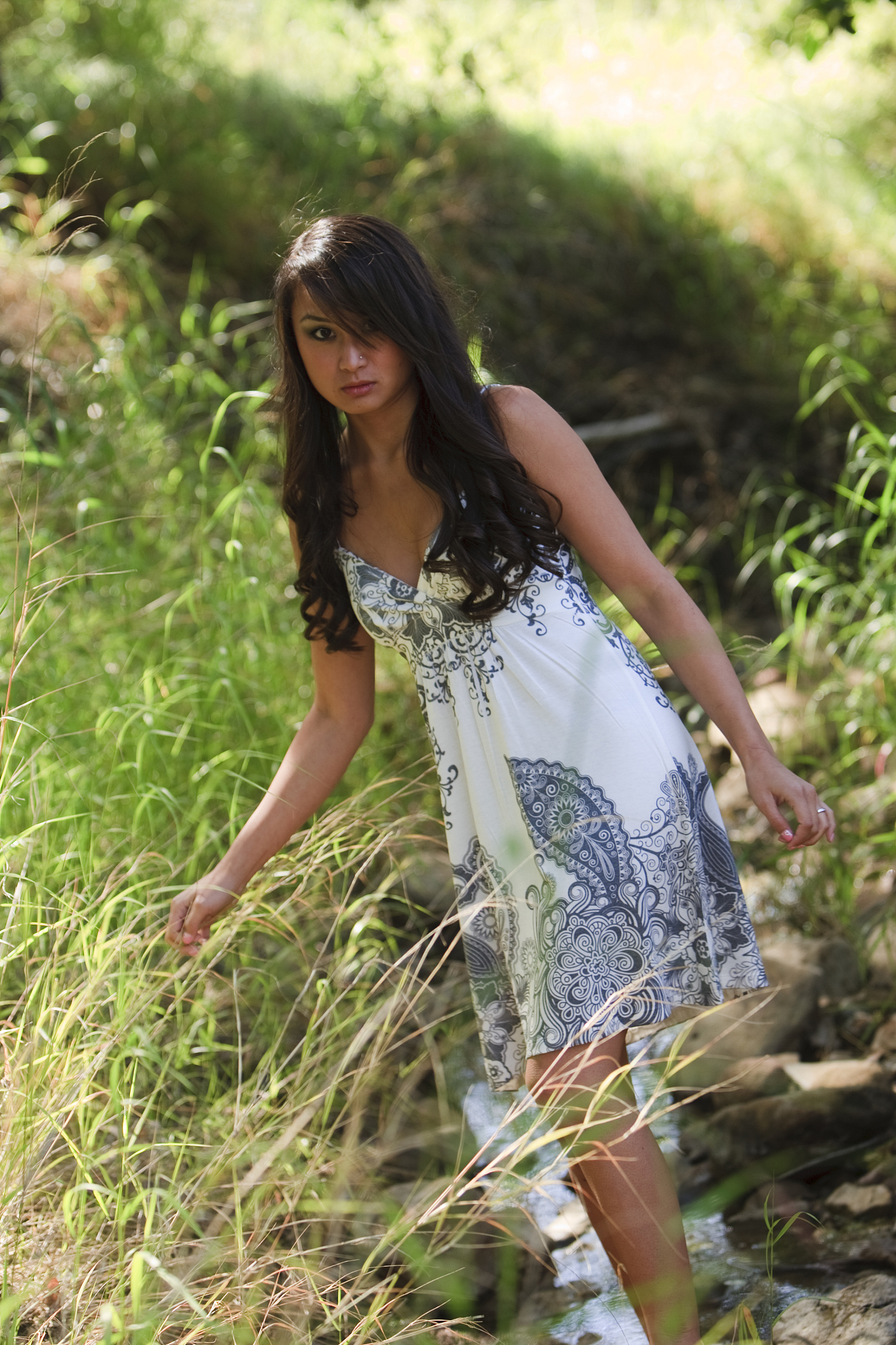 japanese-hawaiian female in outdoor lifestyle environment