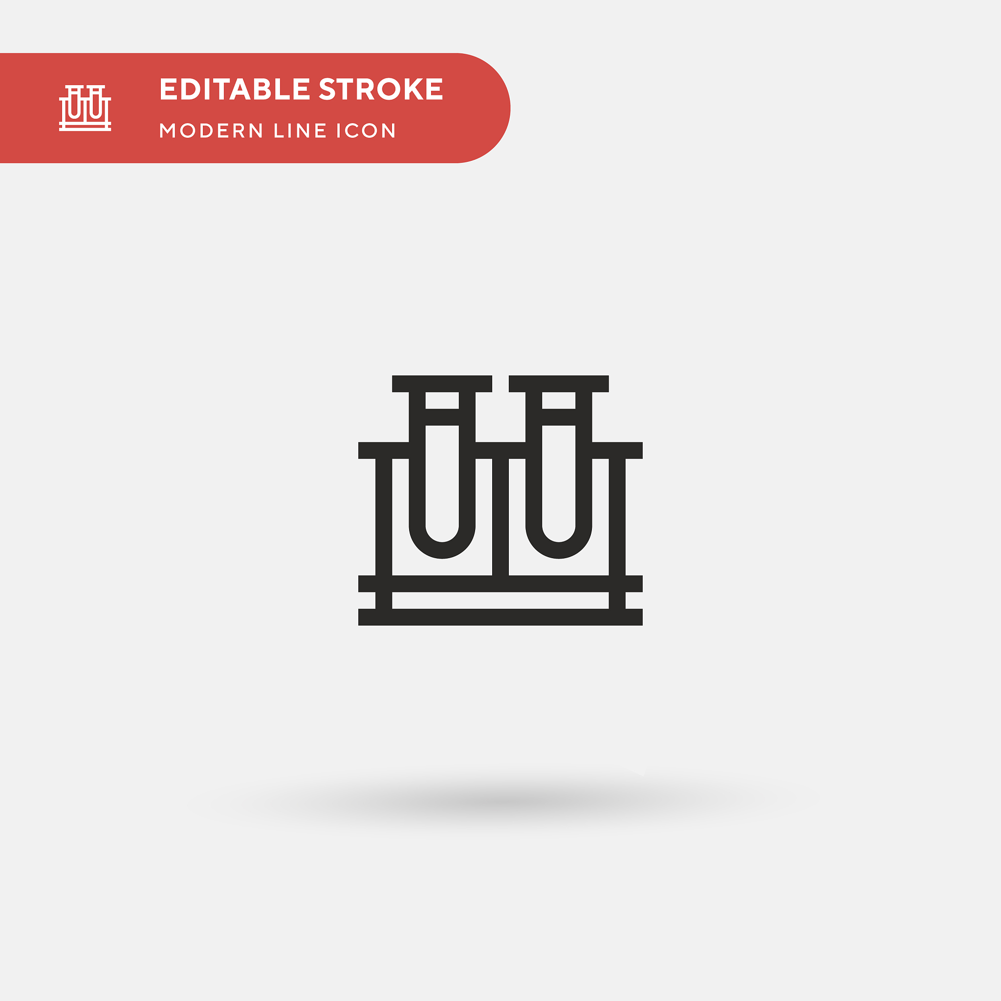 test tubes simple icon symbol