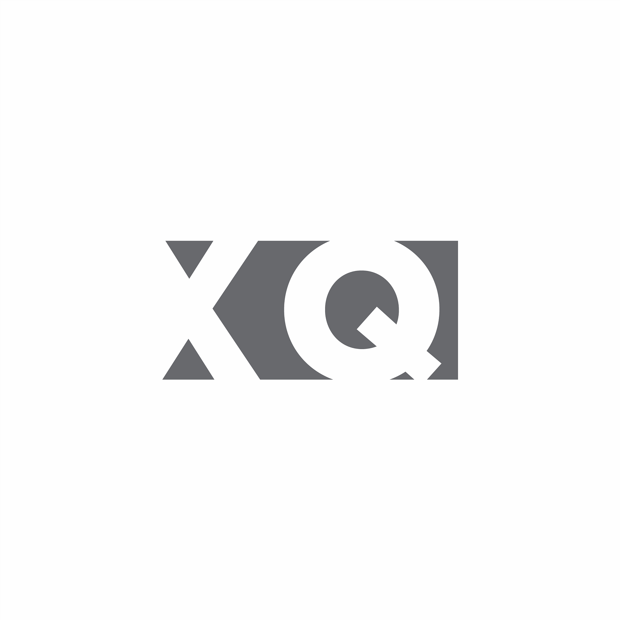 xq logo monogram with negative space style design