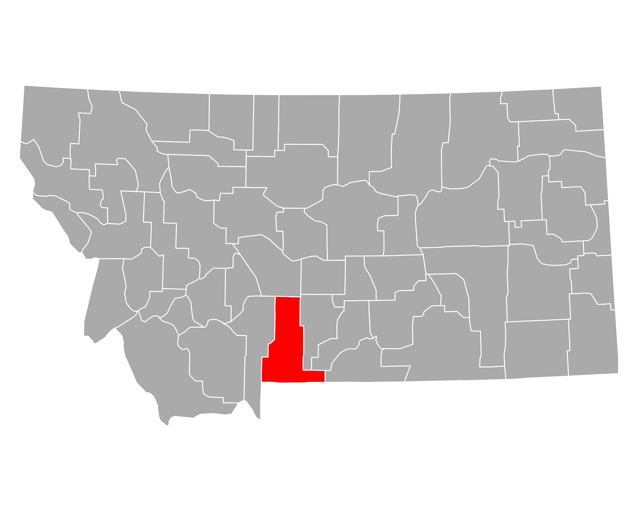 map of park in montana