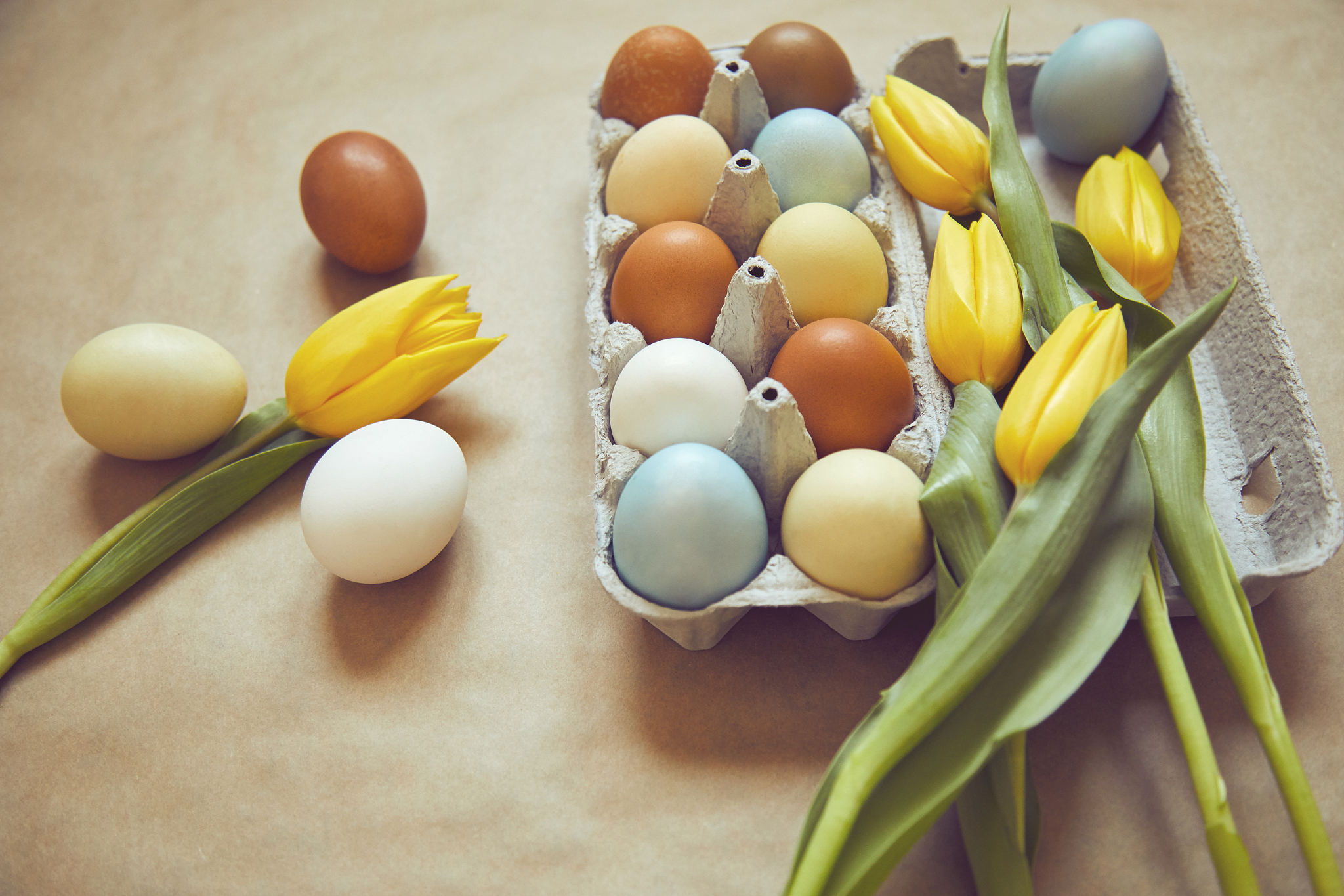 preparing easter eggs for holiday. holiday concept. happy easter