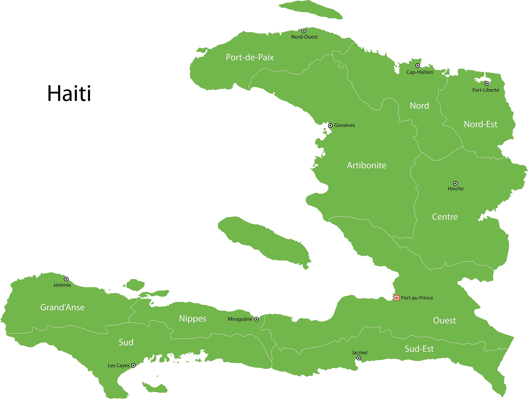 haiti map