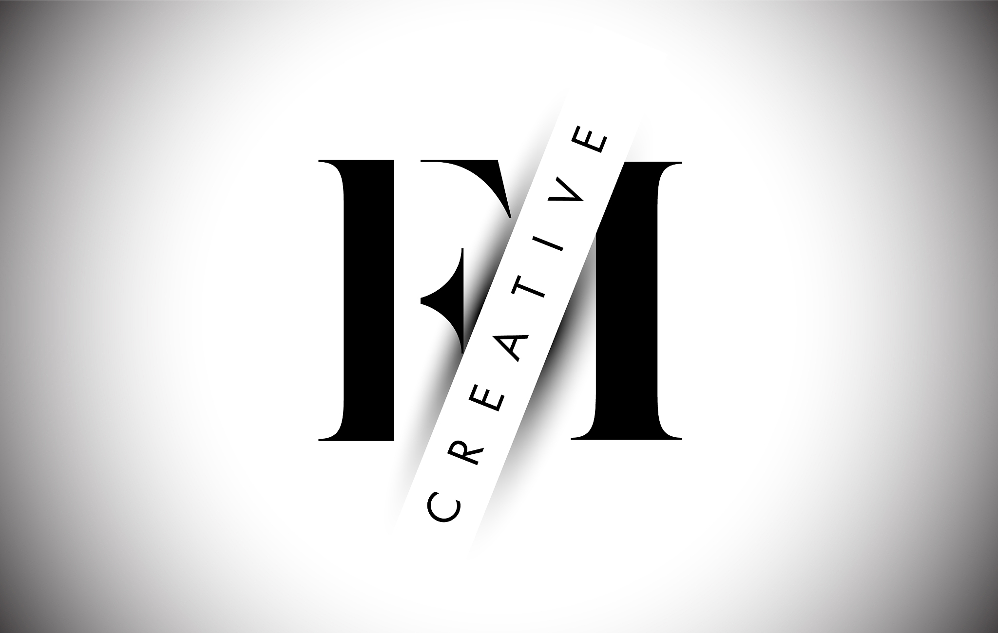 fi f i letter logo with creative shadow cut and