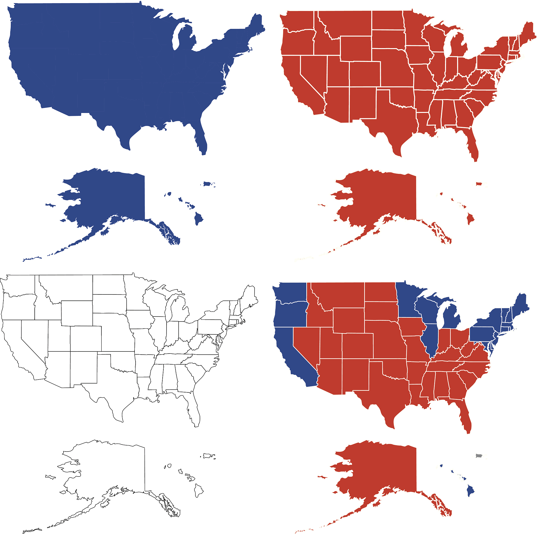 united states map ( vector )