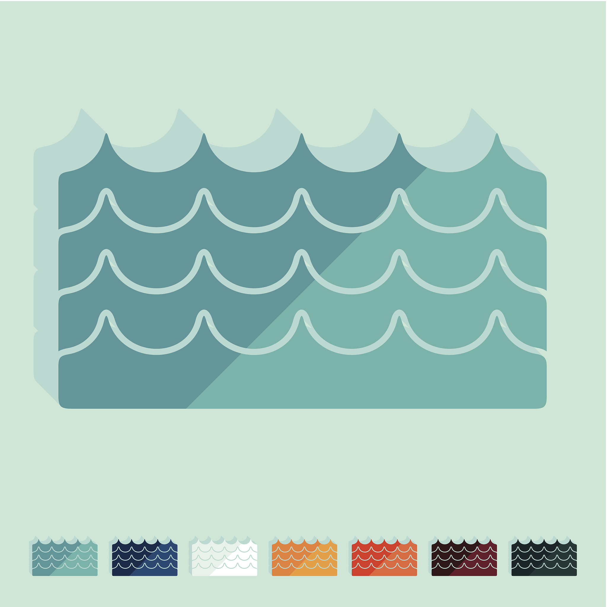 flat design: wave