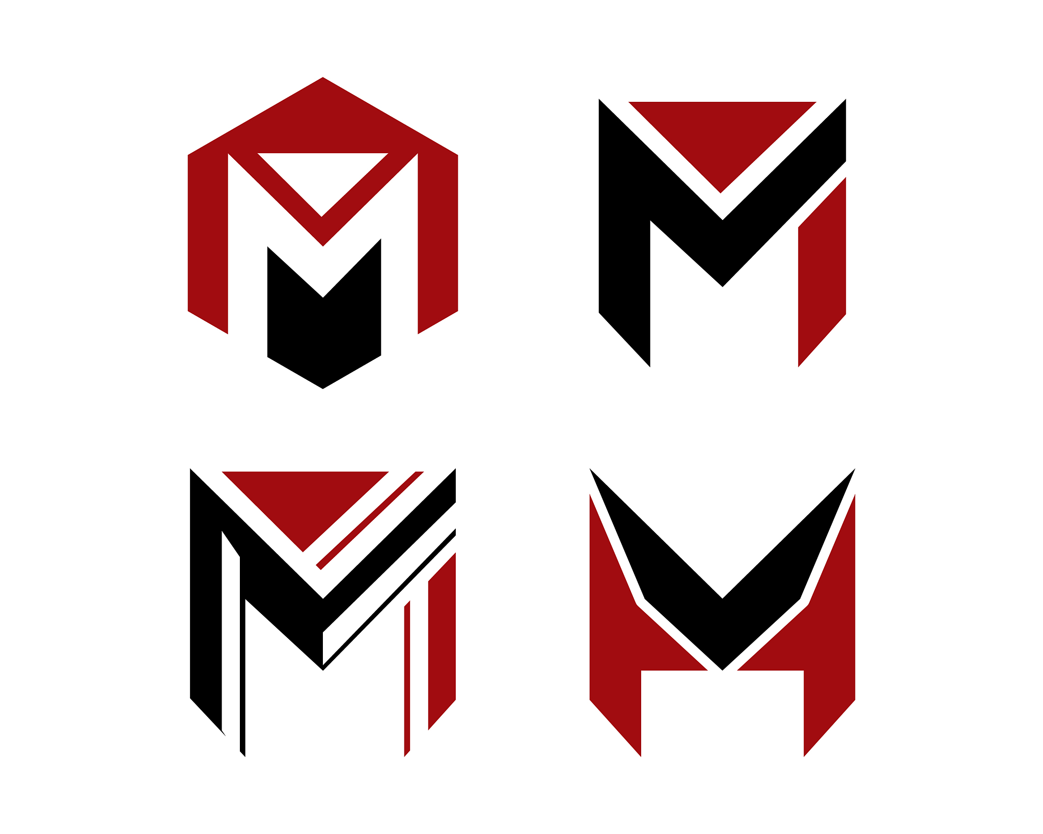 m letter logo template