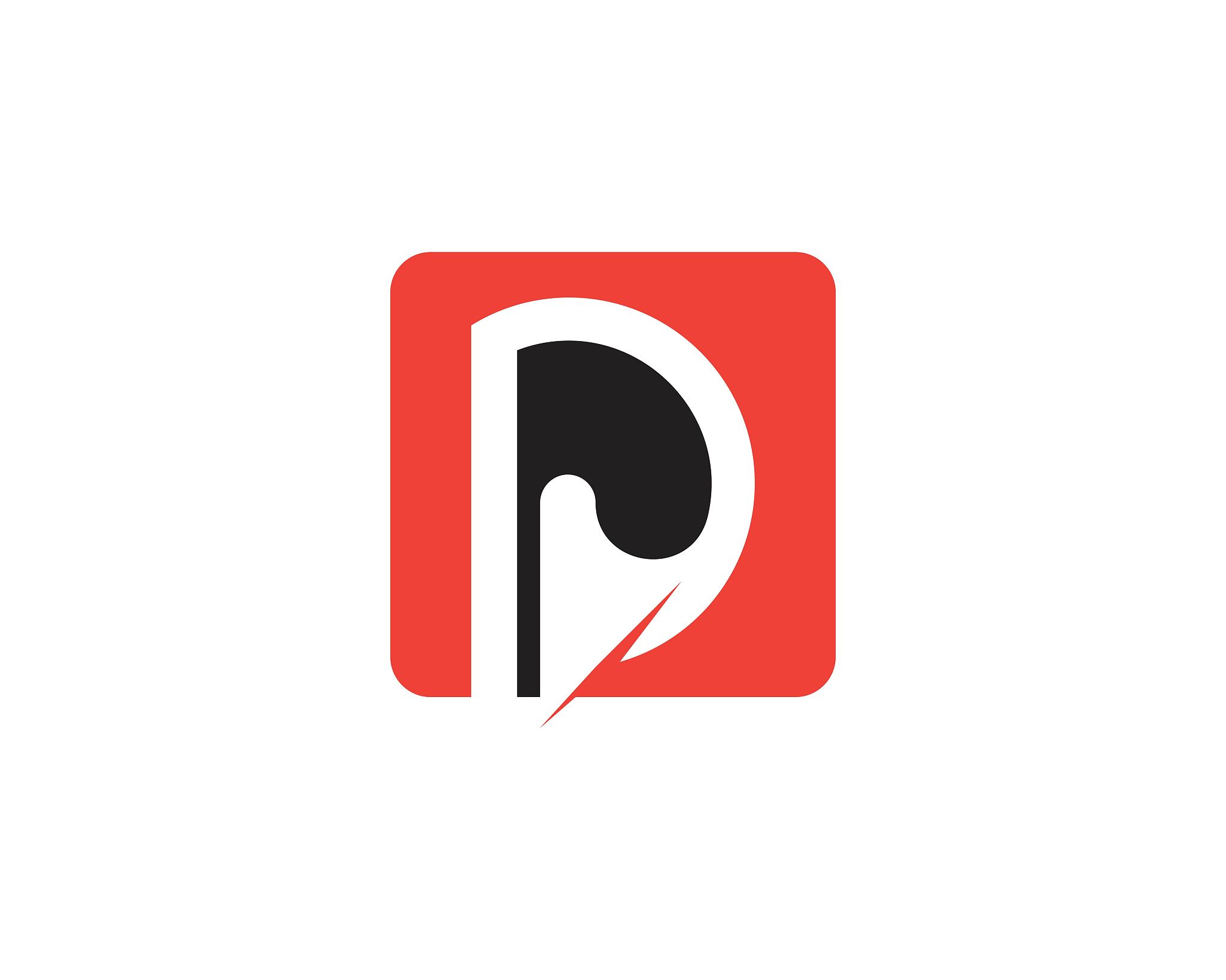 d letter logo template