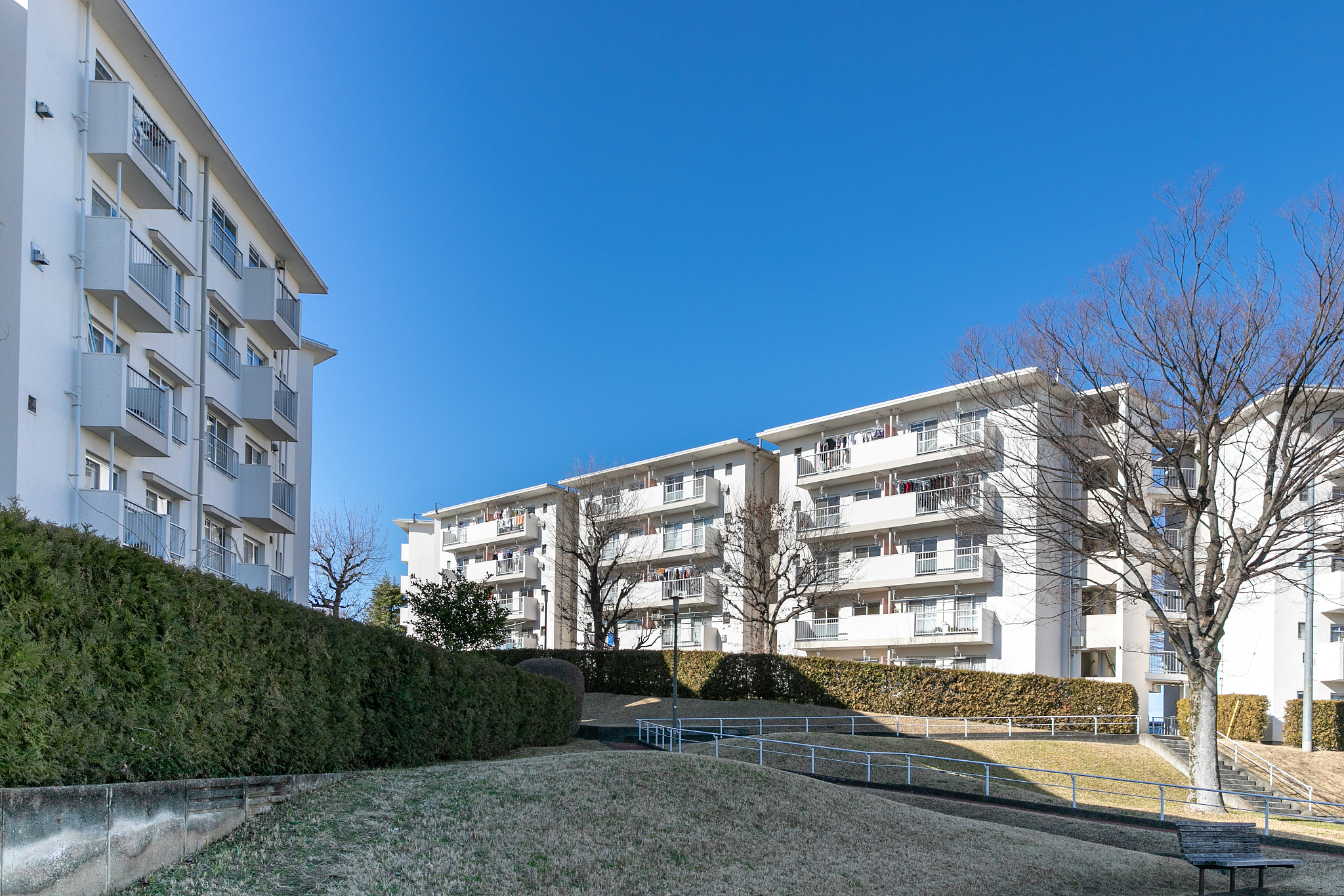 housing complex in hino-city, hino-city tokyo, tokyo, japan