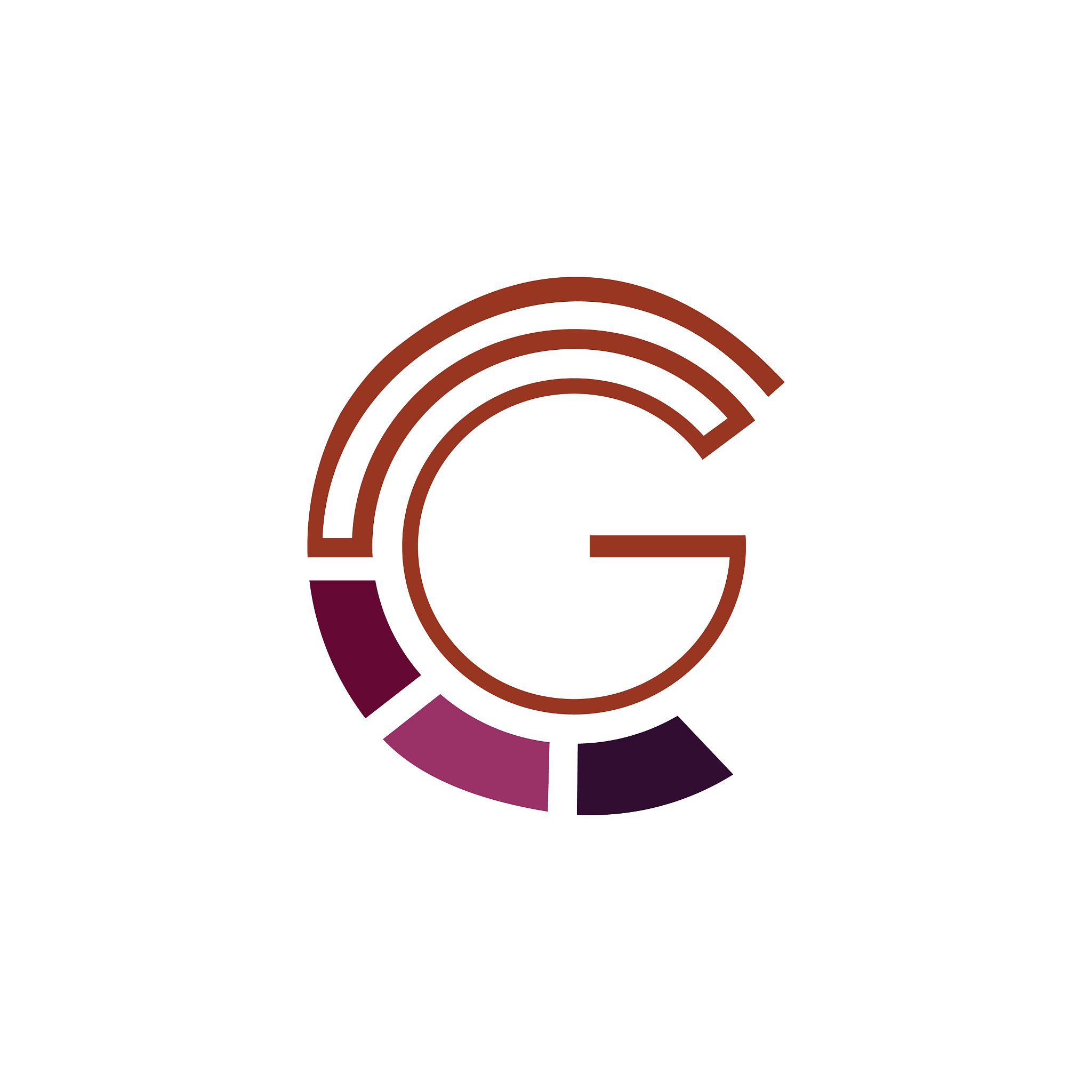 initial letter gc or cg logo design template