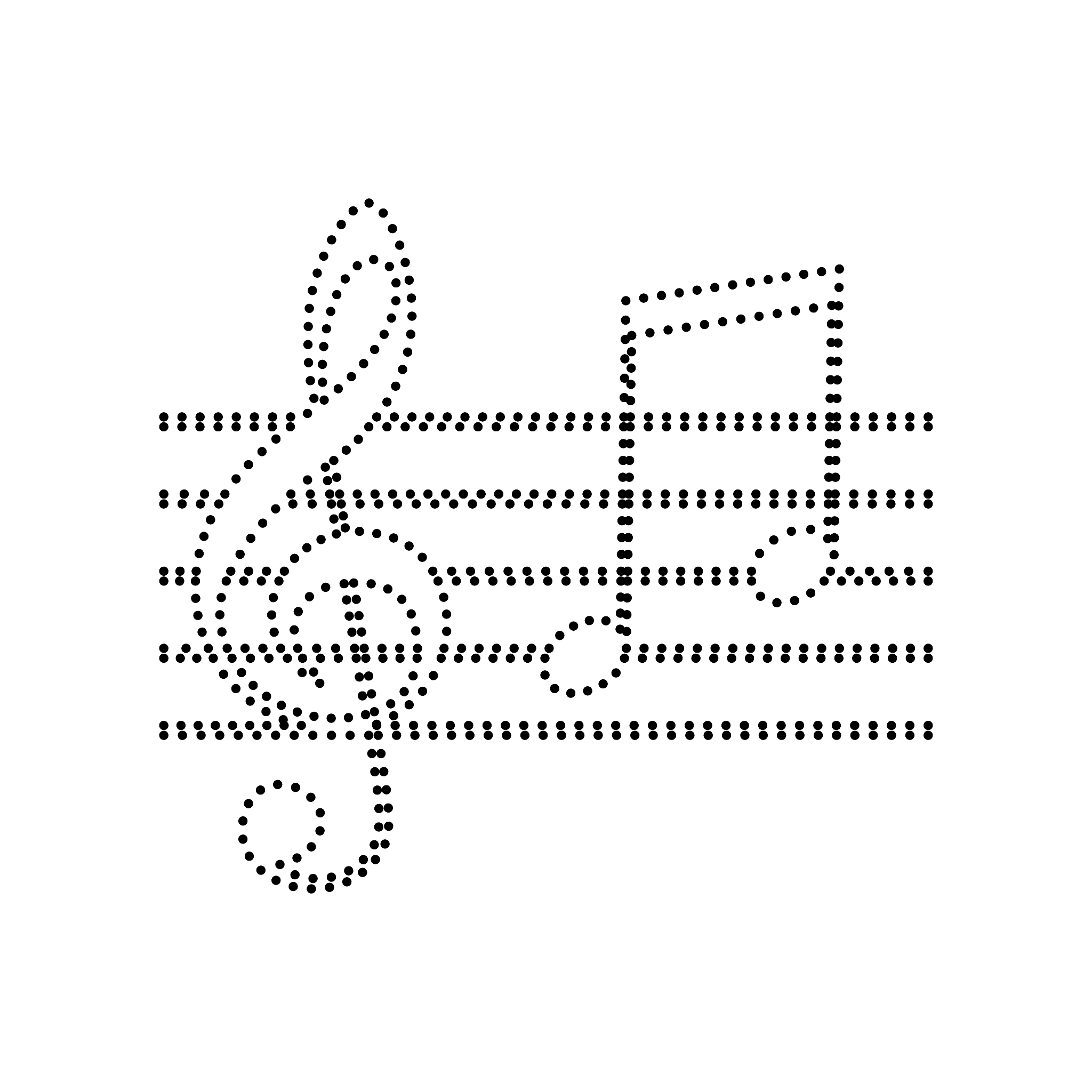 music violin clef sign g-clef and notes g h