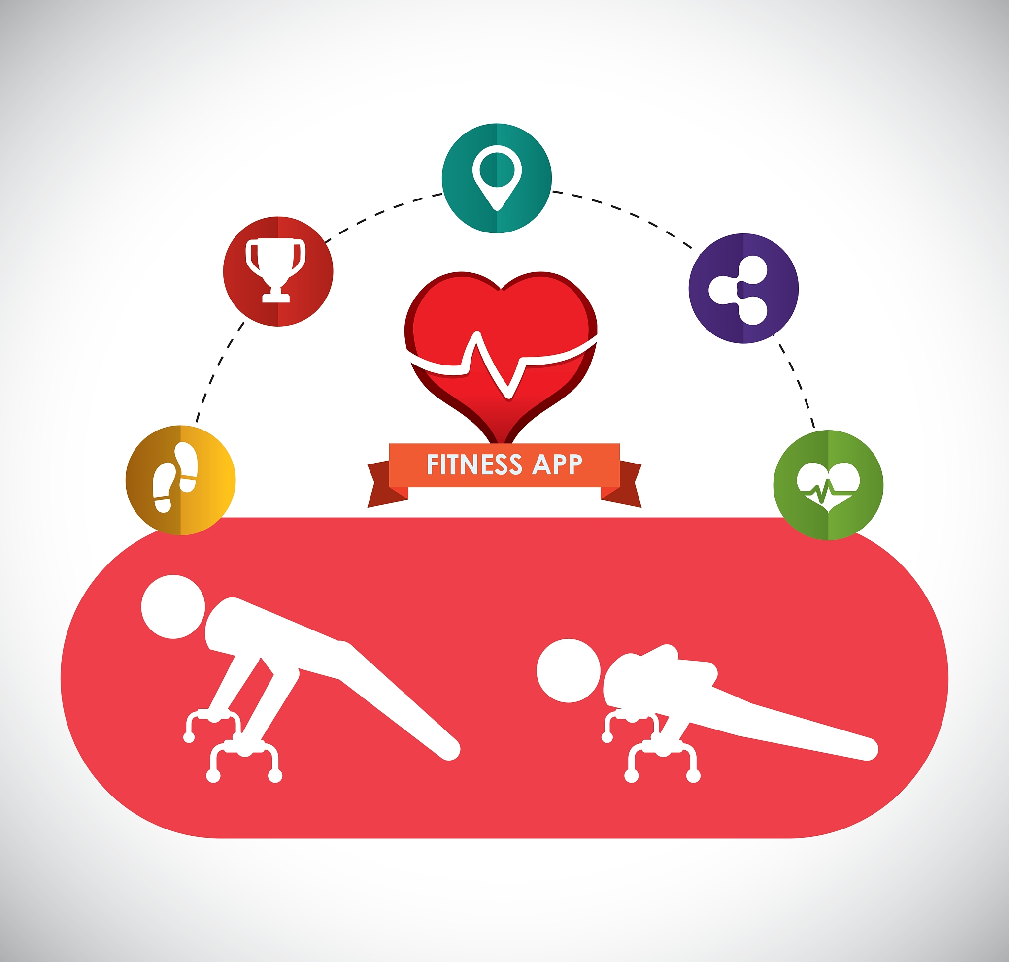 fitness app technology icons