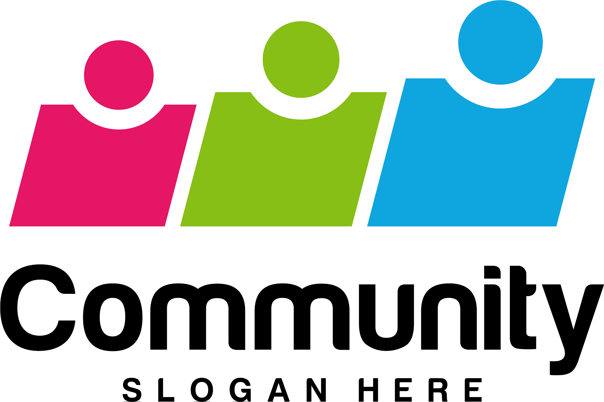 community logo design inspiration template social
