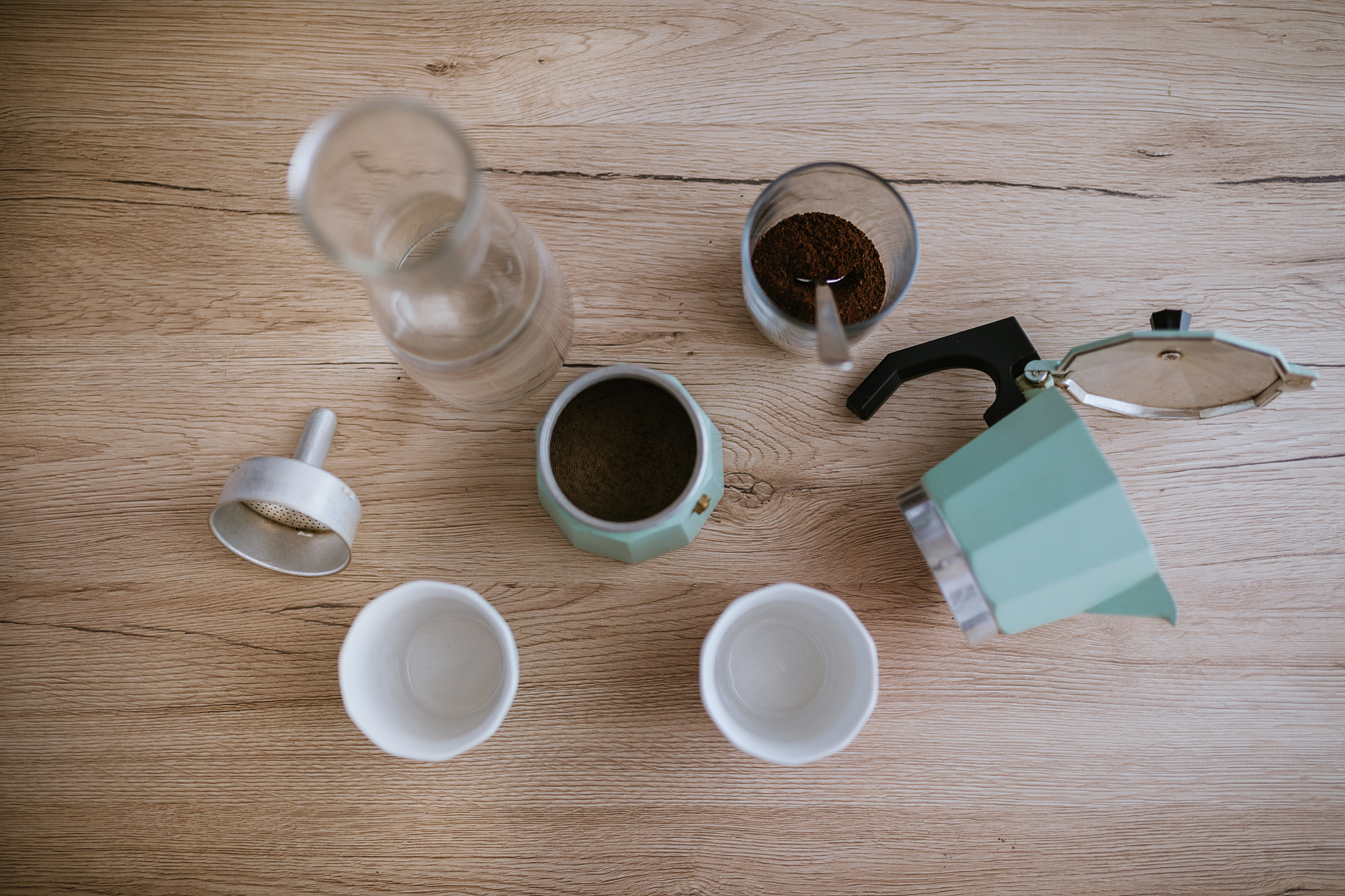 preparing coffee