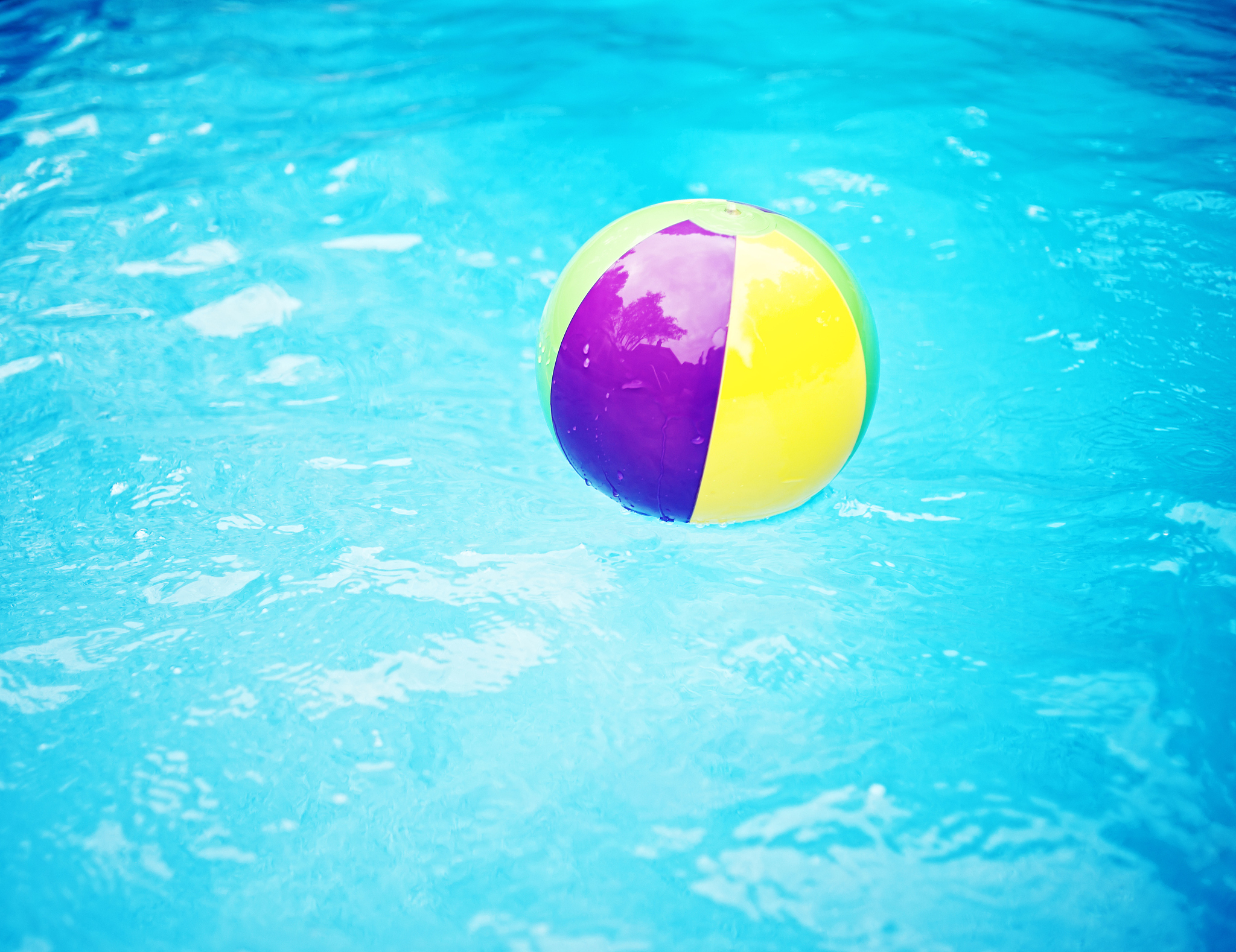 beach ball, swimming pool