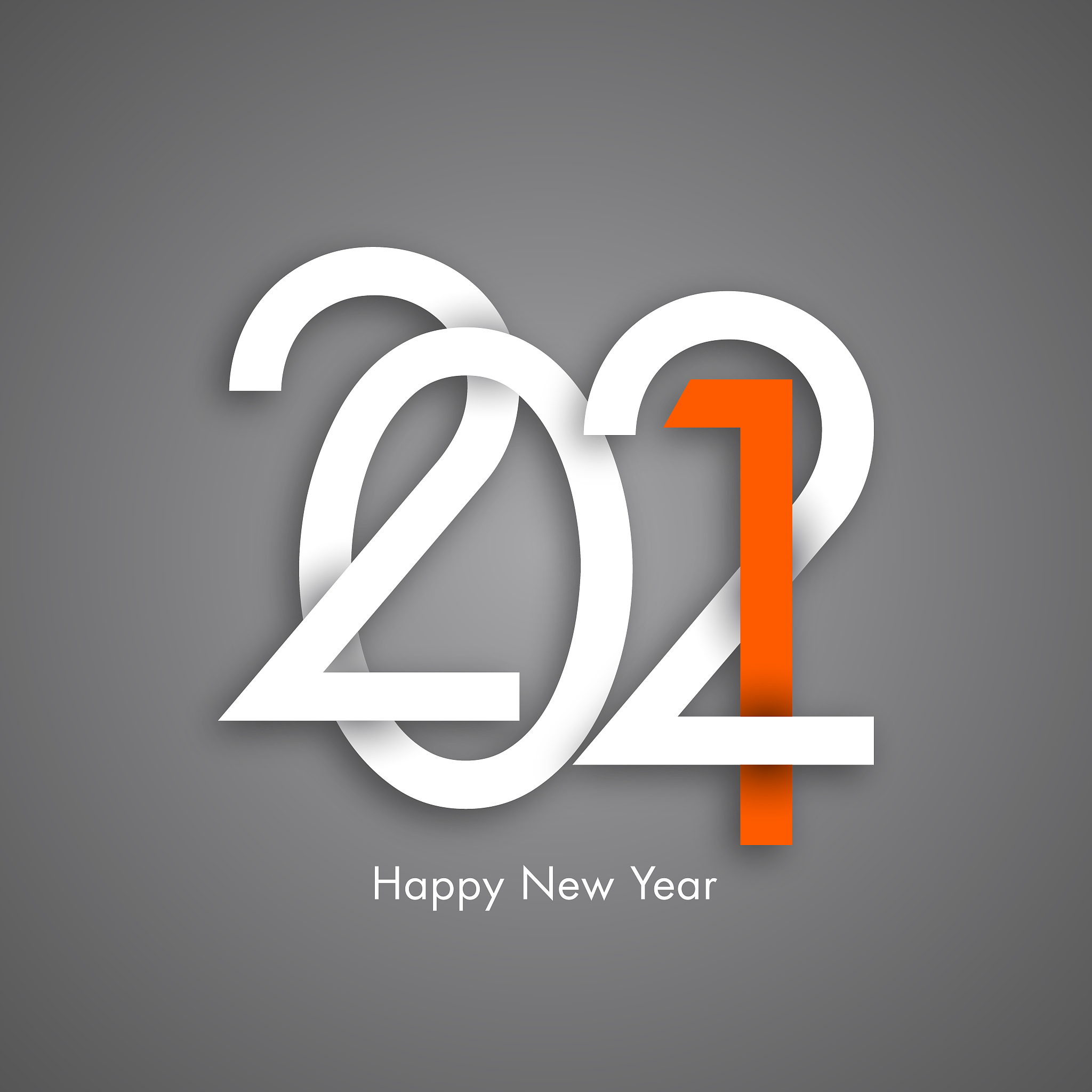 happy new year 2021 text design vector.