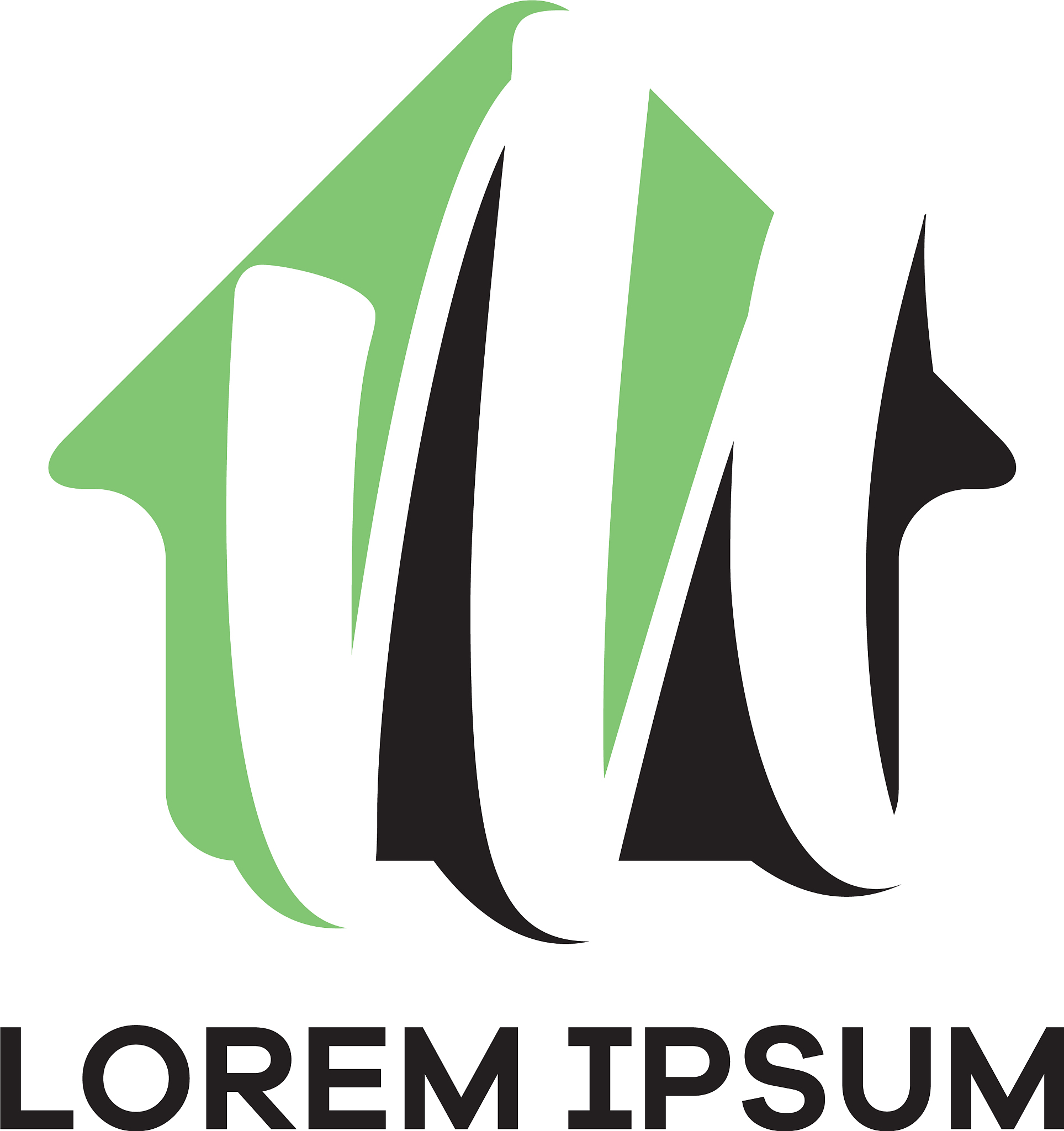 m letter logo design letter m in house shape