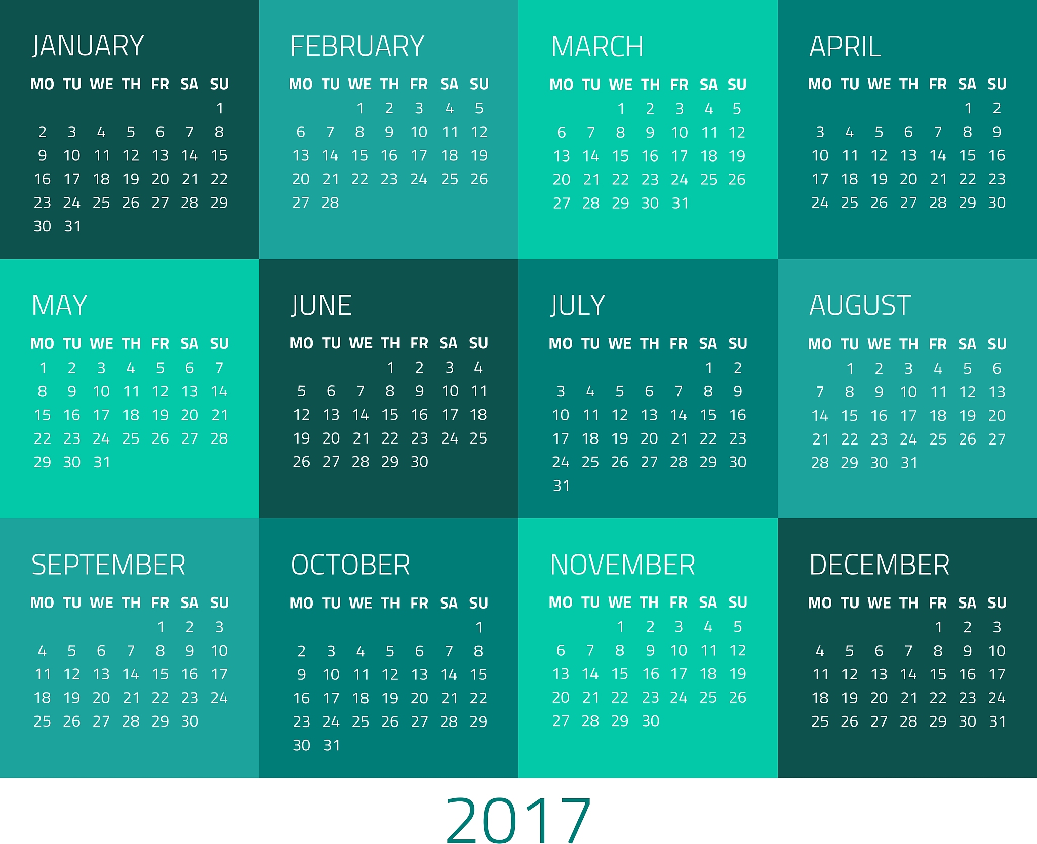 周三、周四、周五：相同的工作日