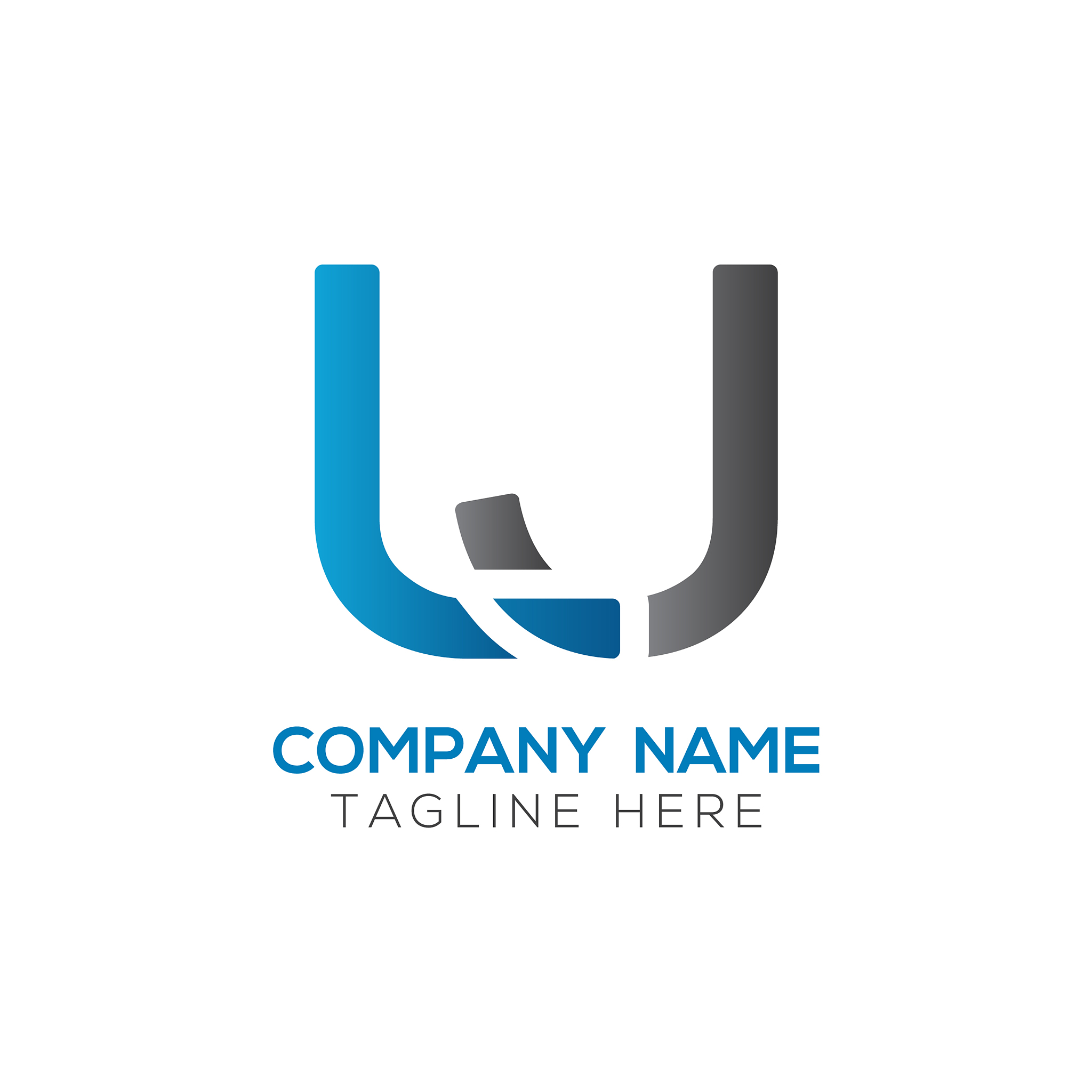 initial lj letter business logo design template
