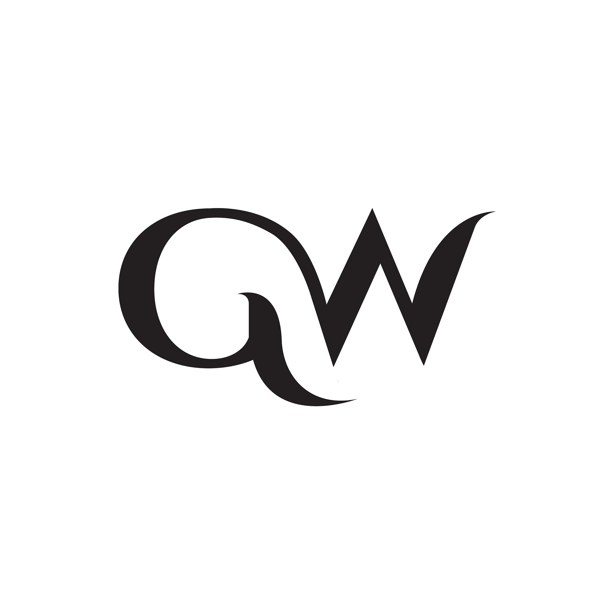 g w letter logo design
