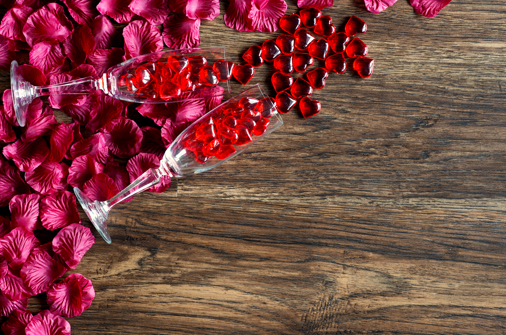 wine glass hearts