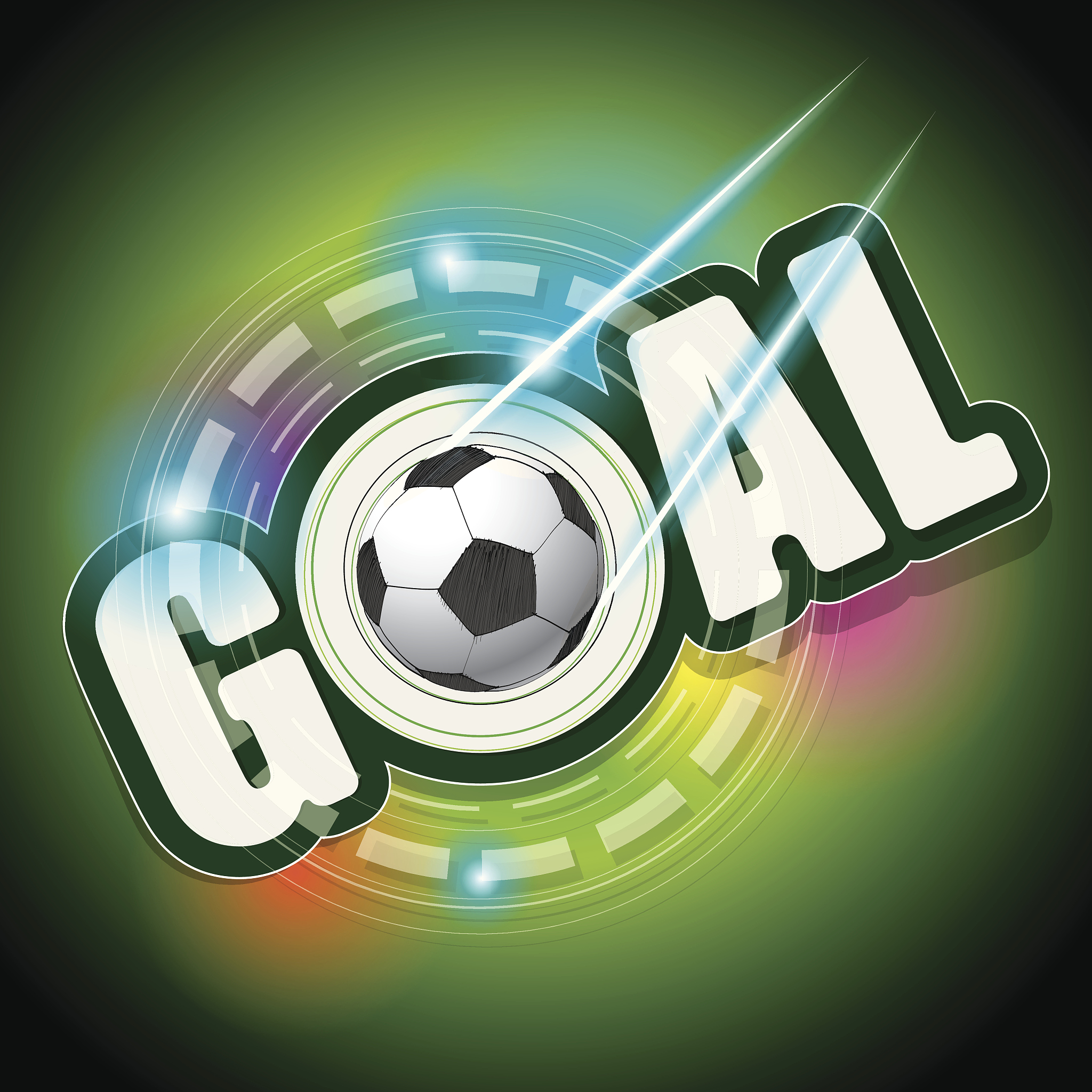 goal and football vector