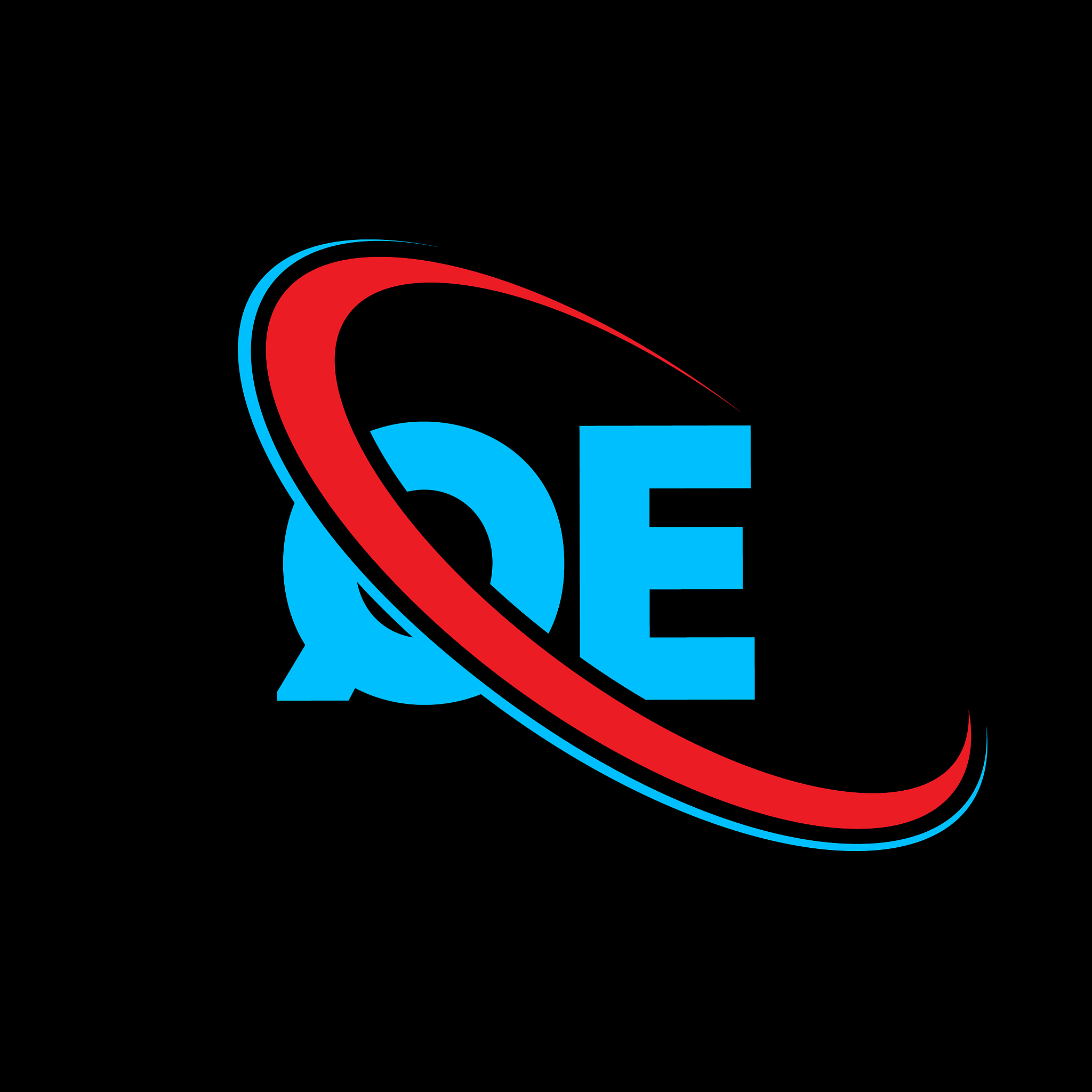 qe q e letter logo design initial letter qe