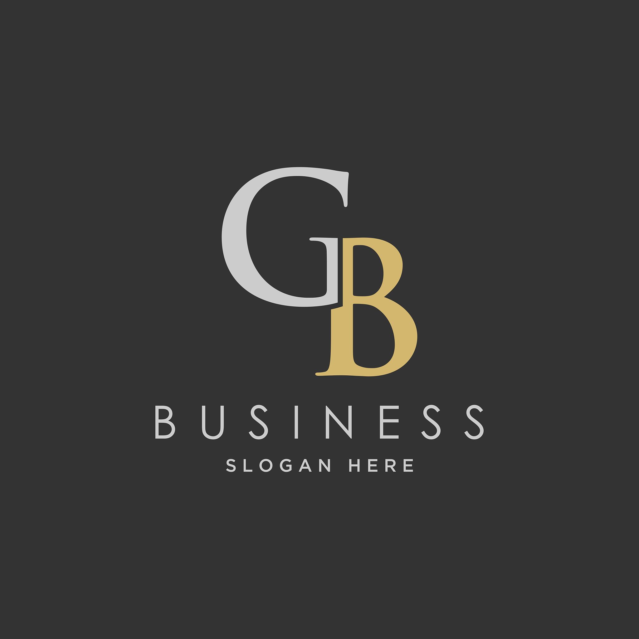 unique perfect modern stylish attractive geometric "gb" initial 