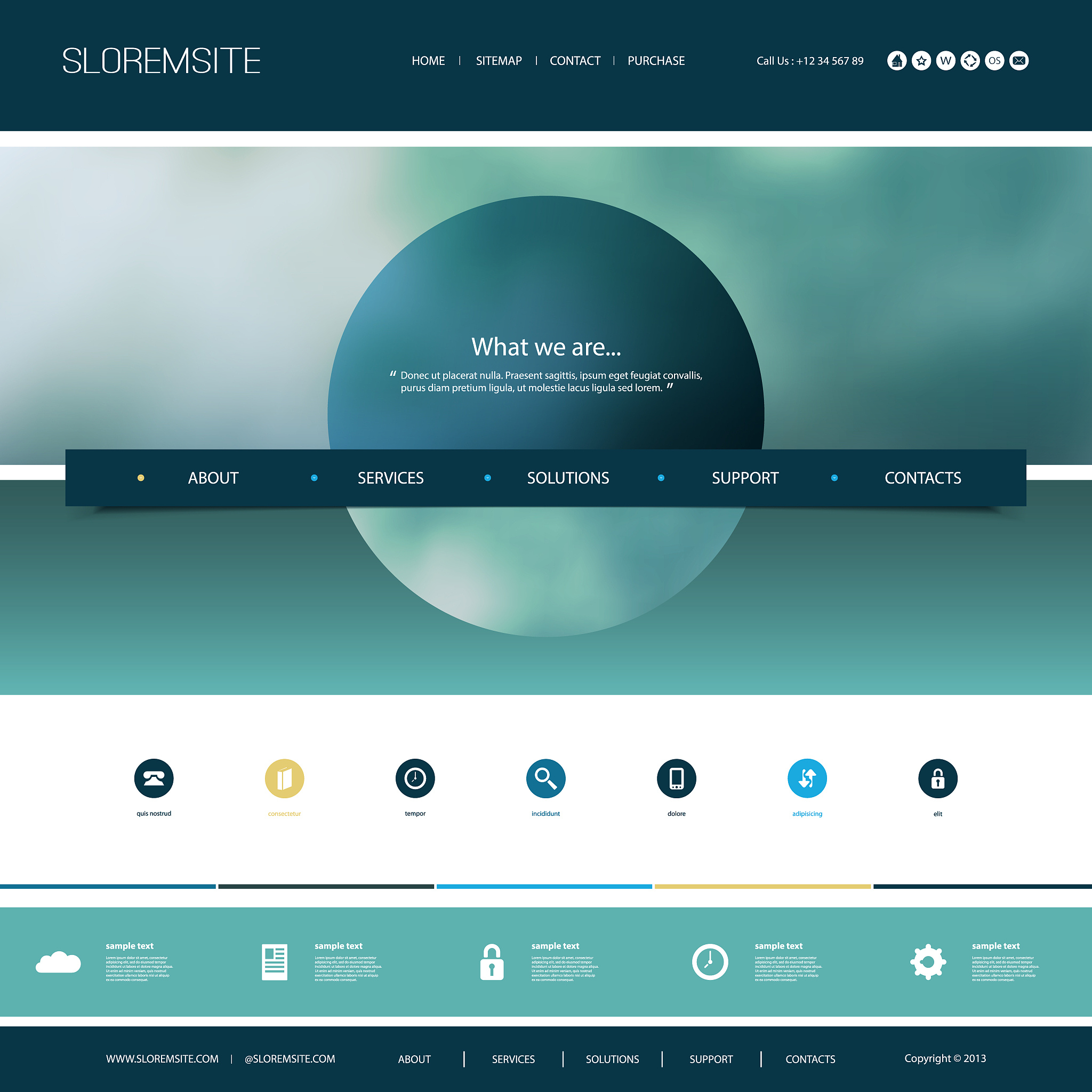 one page website template
