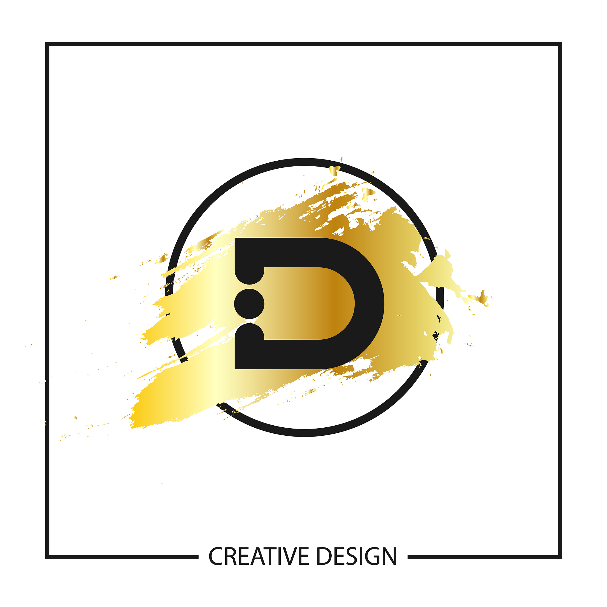initial letter d logo template design
