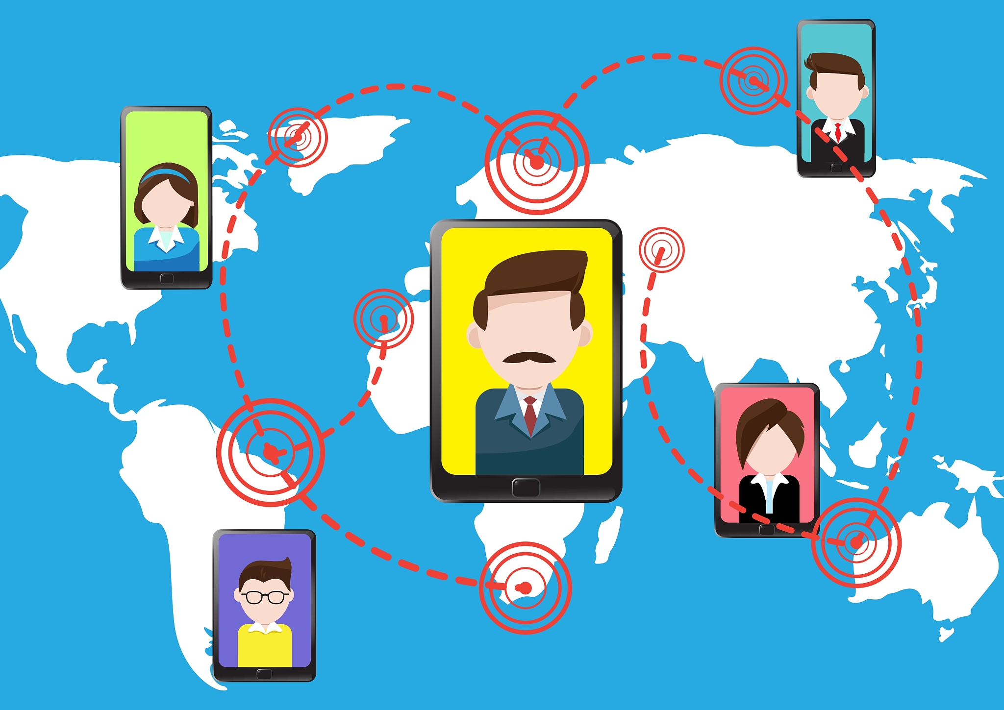 communications smartphone tablet and people