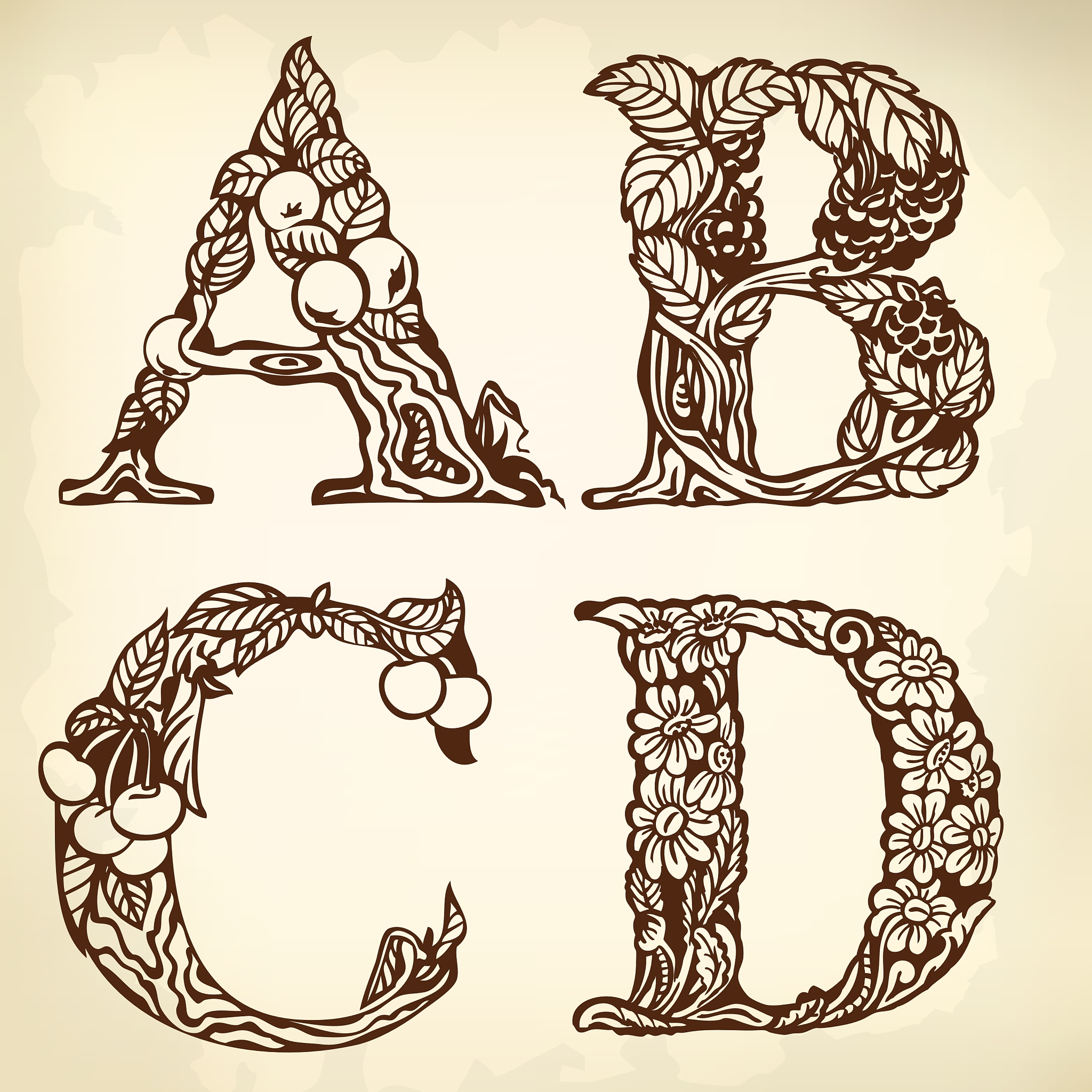set of letters abcd