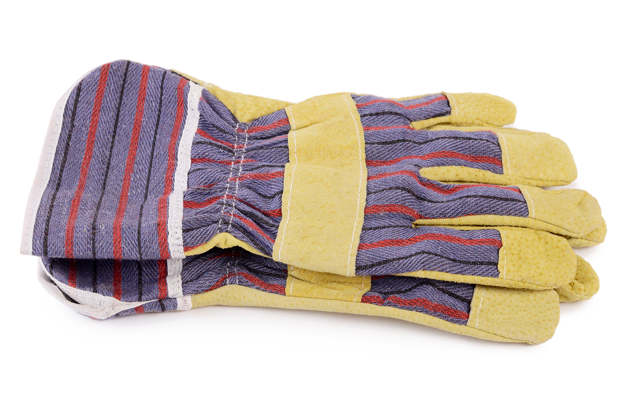 working mens gloves on white background