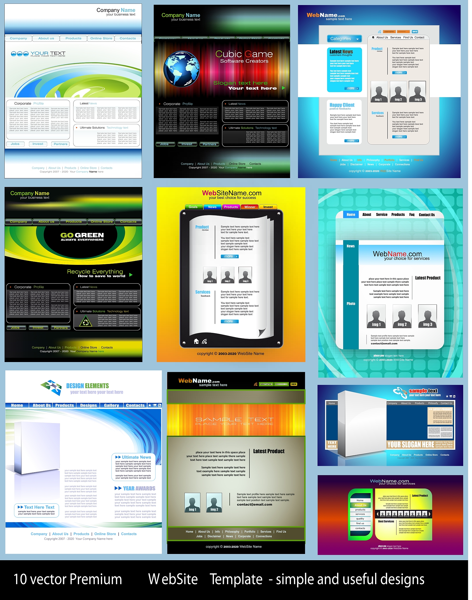 futuristic website template