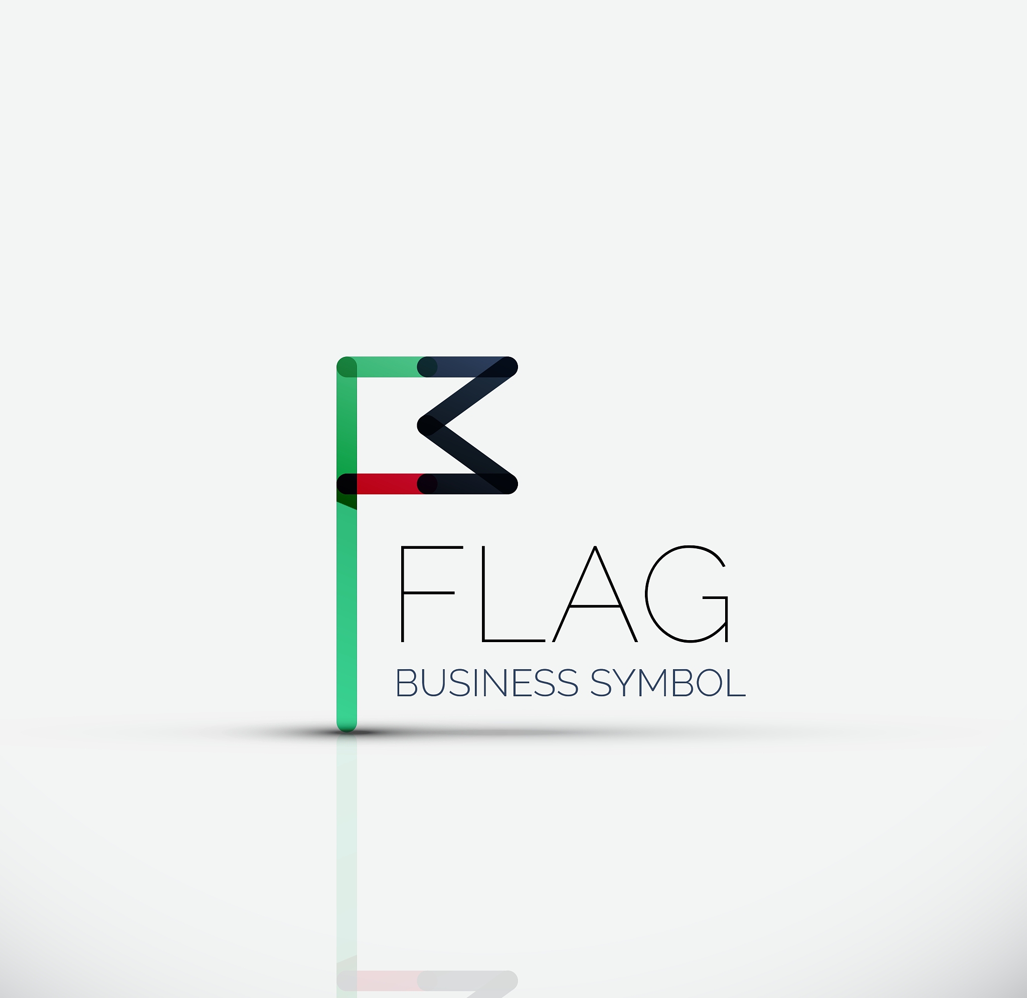 logo flag abstract linear geometric business icon