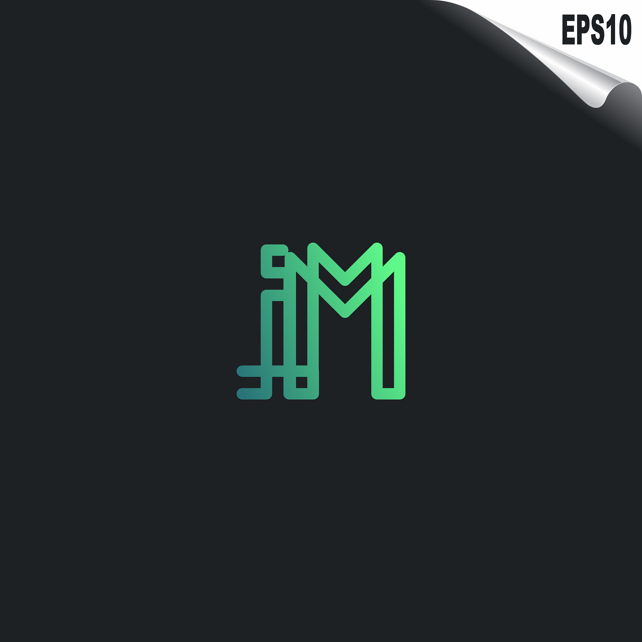 initial im logo monogram design template simple