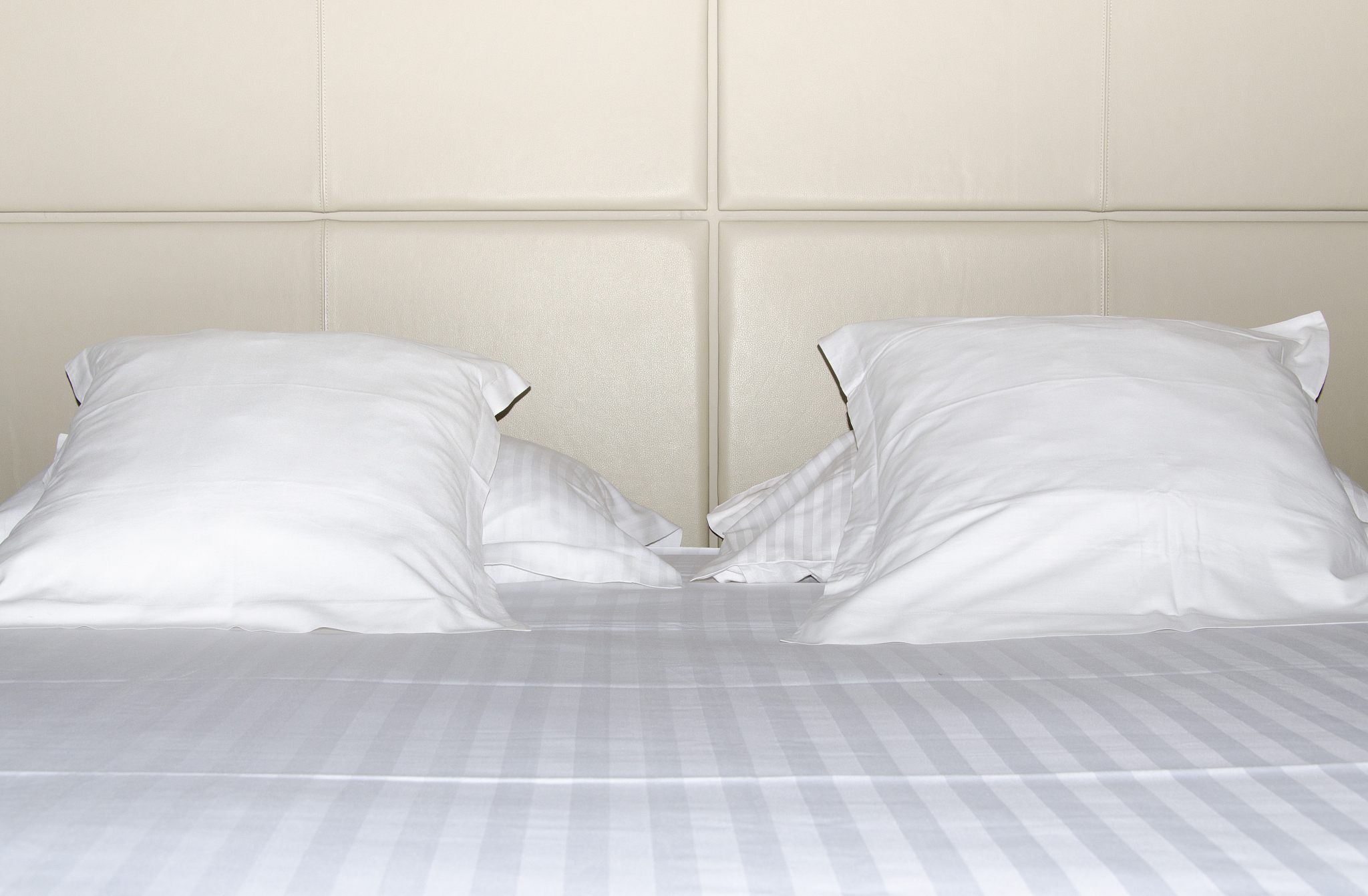 bed with pillows