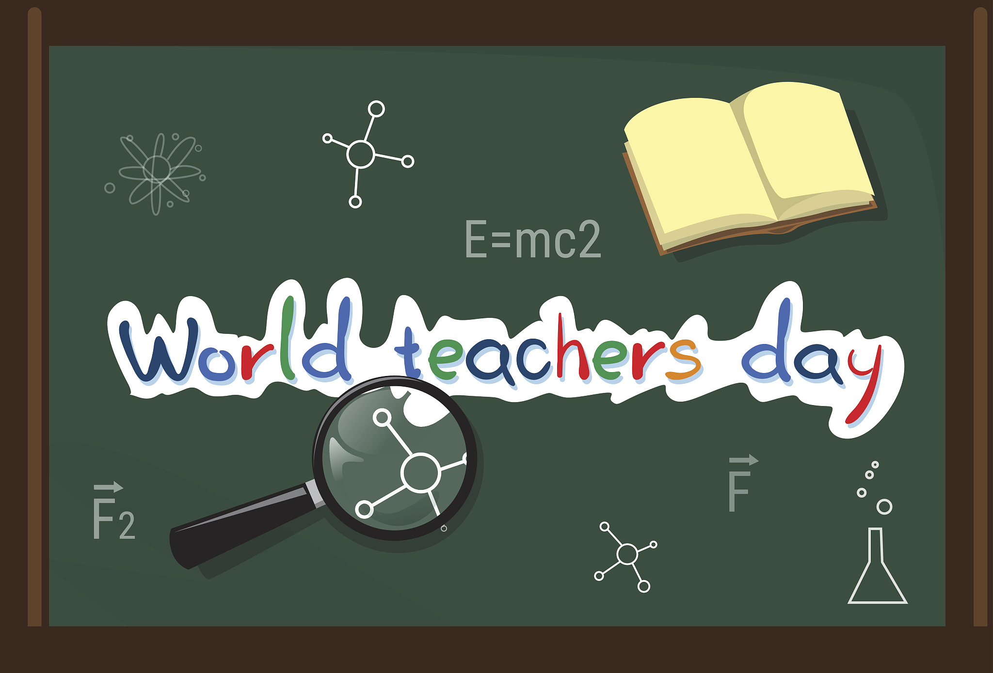 international teacher day school board holiday banner