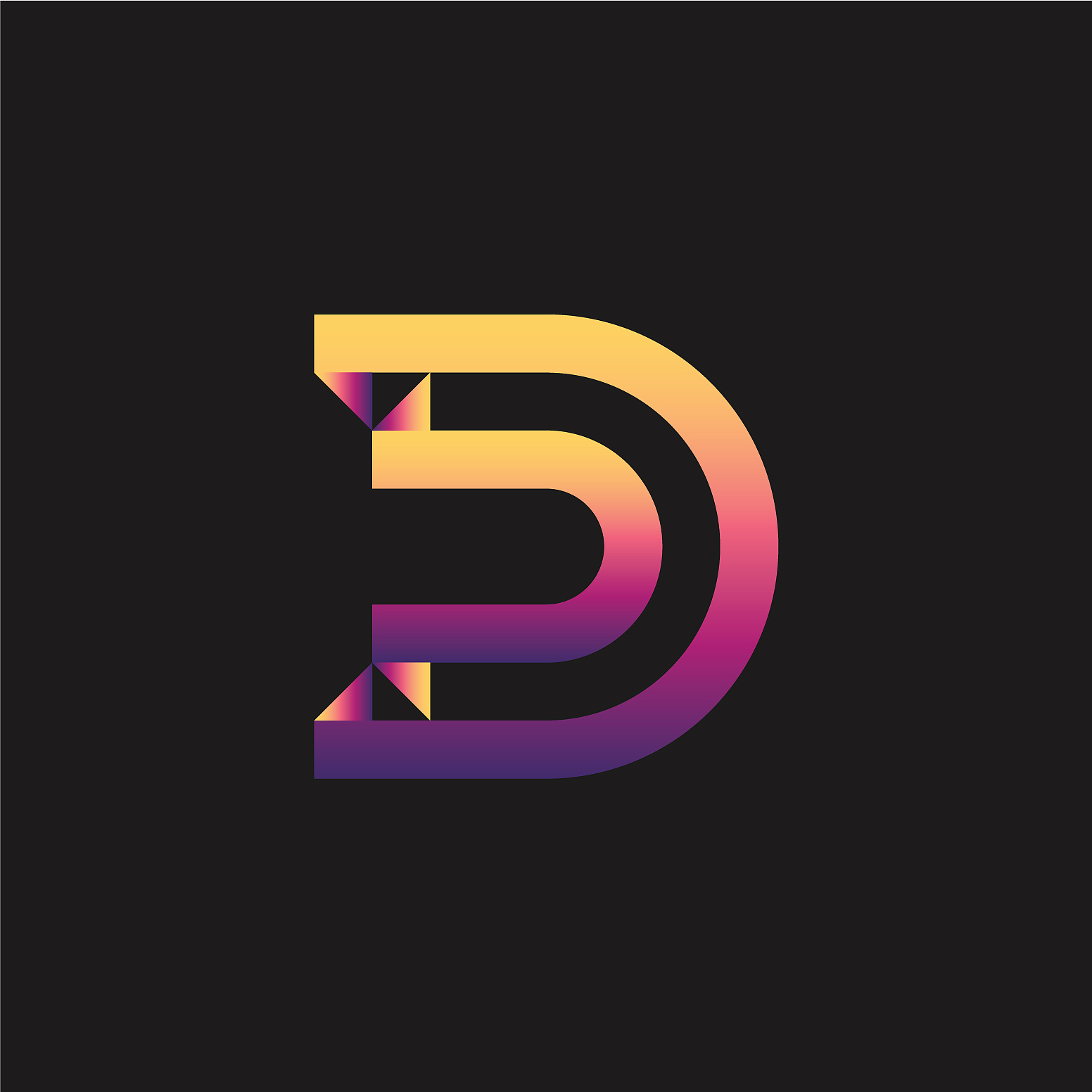 letter d logo template