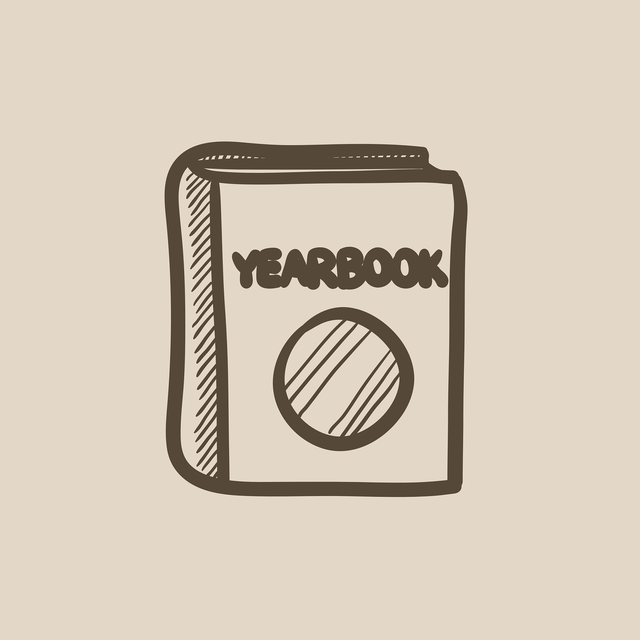 yearbook sketch icon