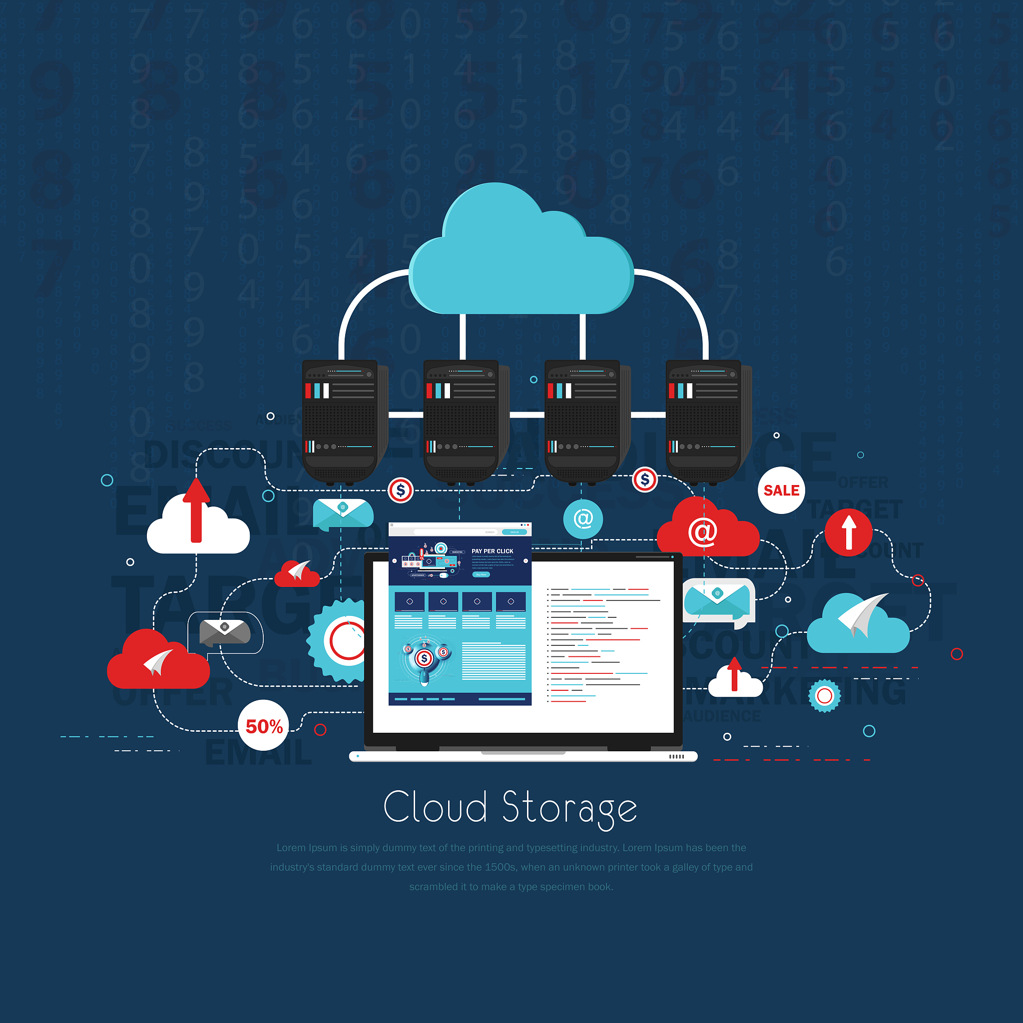 cloud communication stock illustration