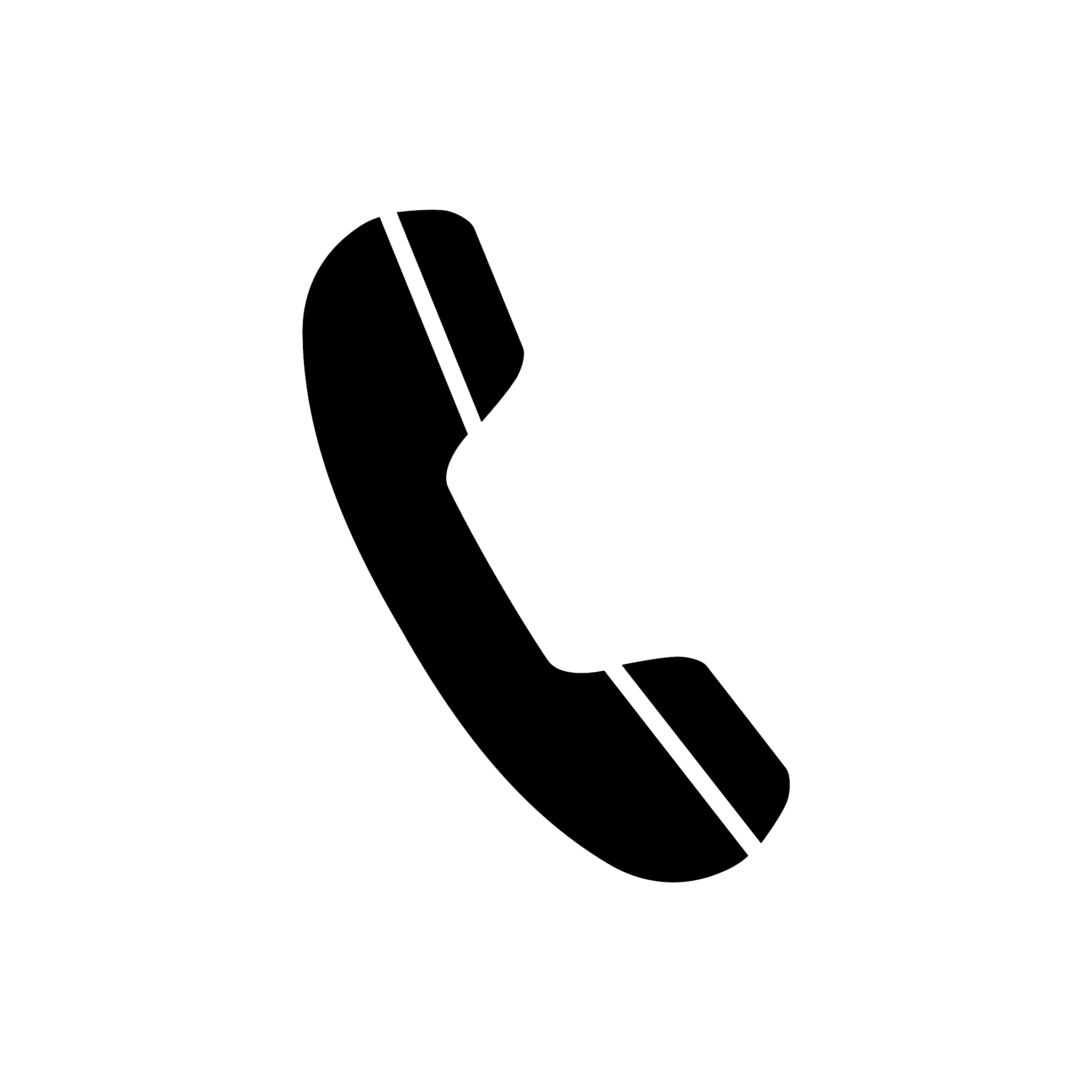 telephone receiver, phone icon on white background