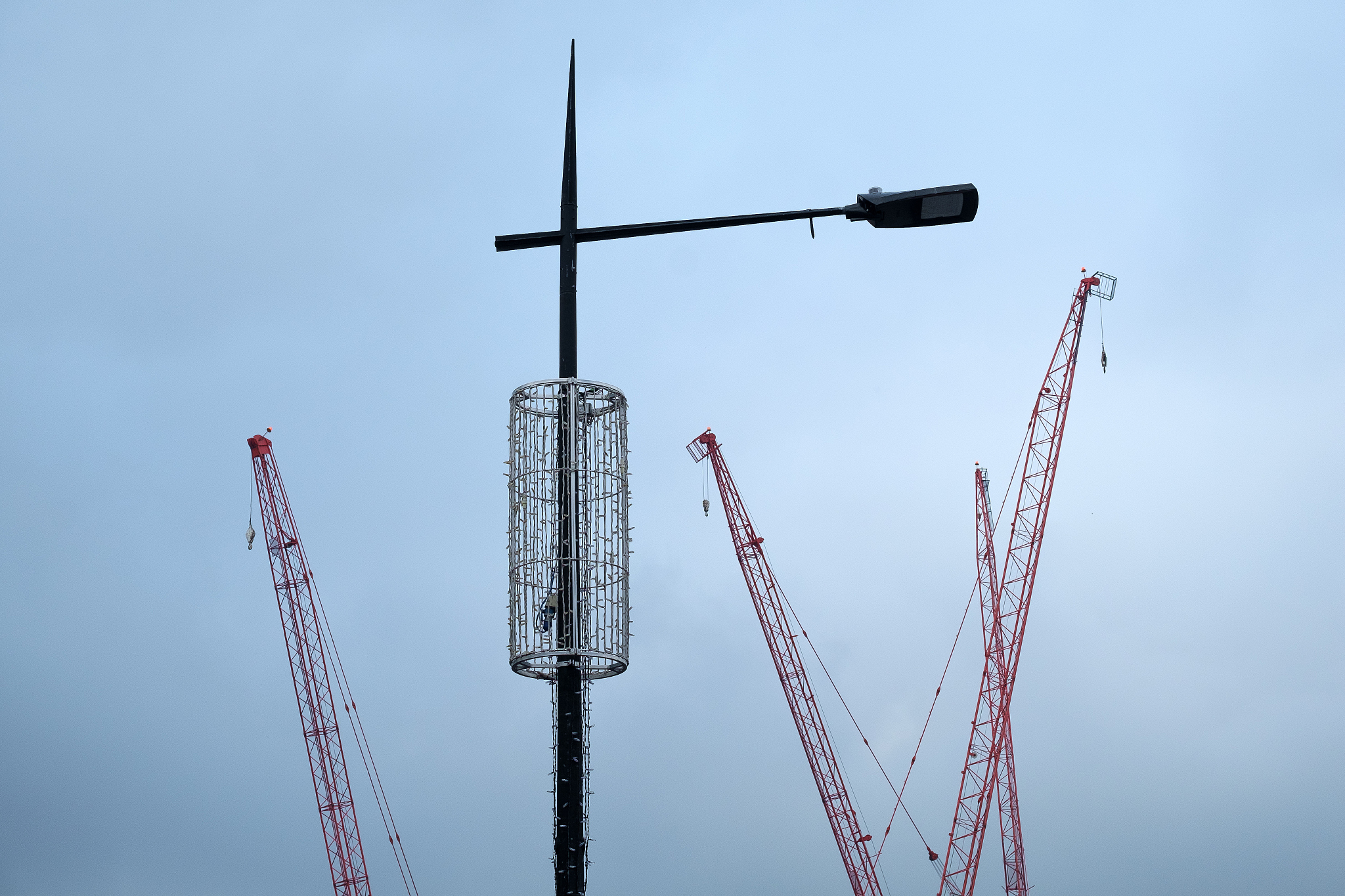 construction cranes in camden town, london