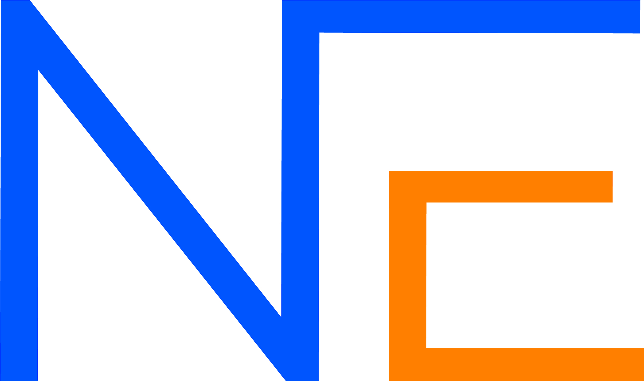 initial ne letter logo template design