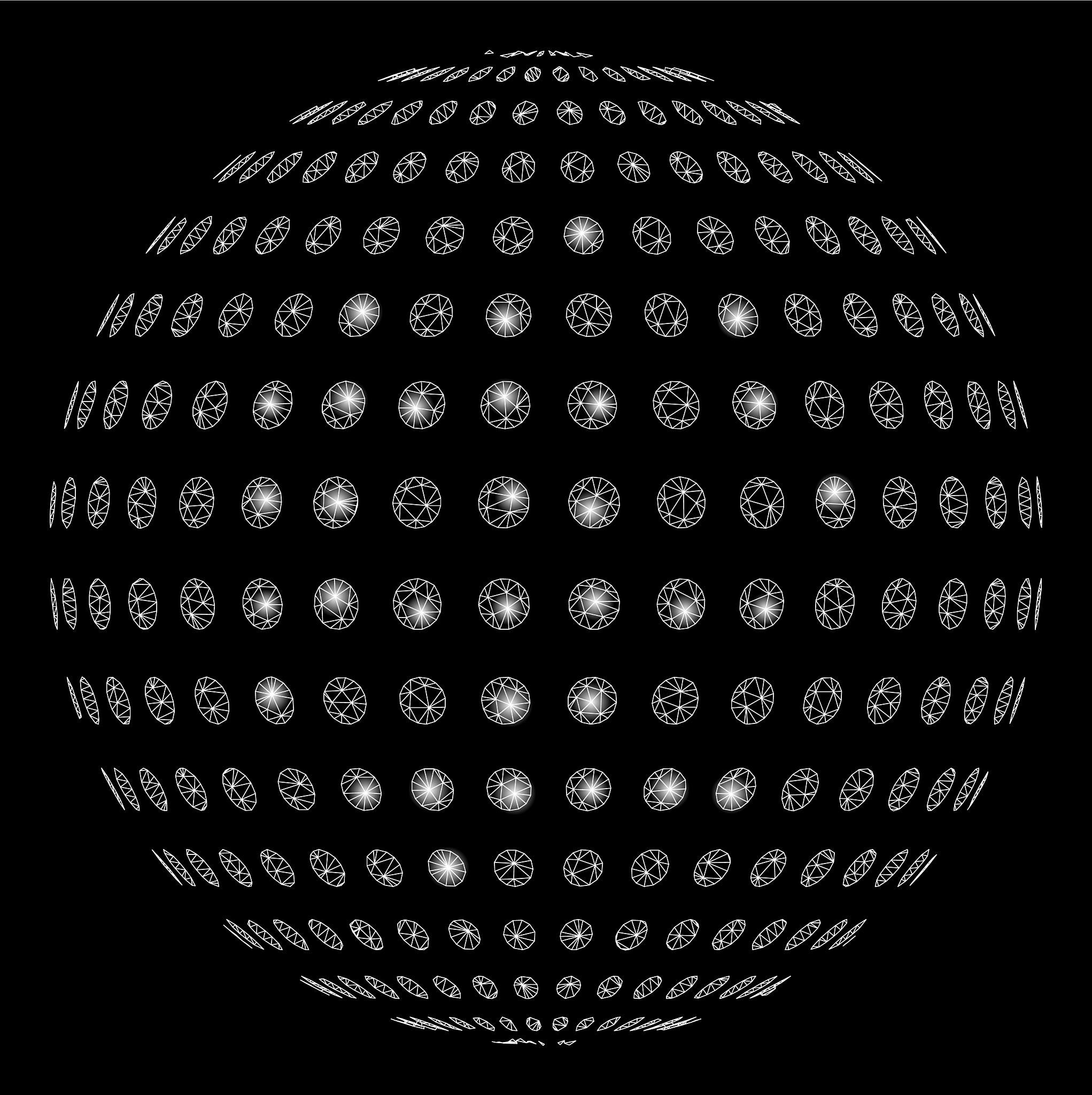 flare mesh network abstract dotted sphere with