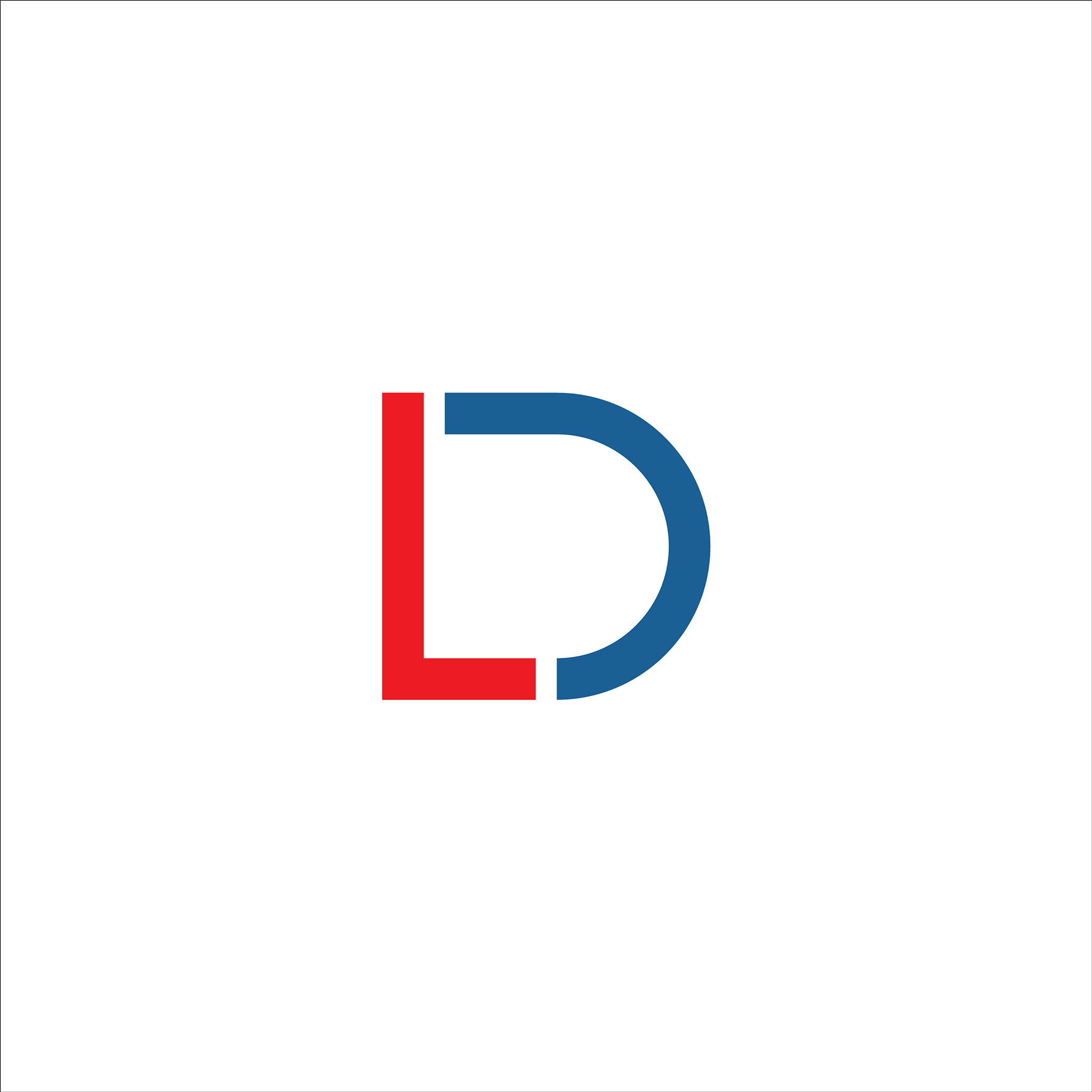 initial letter dl logo template design