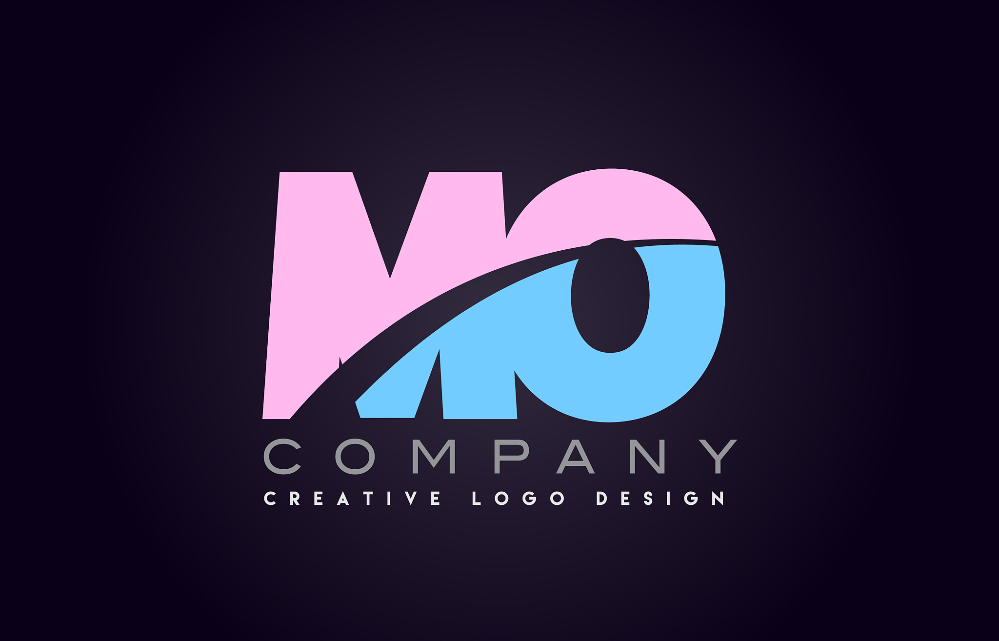 mo alphabet letter join joined letter logo design