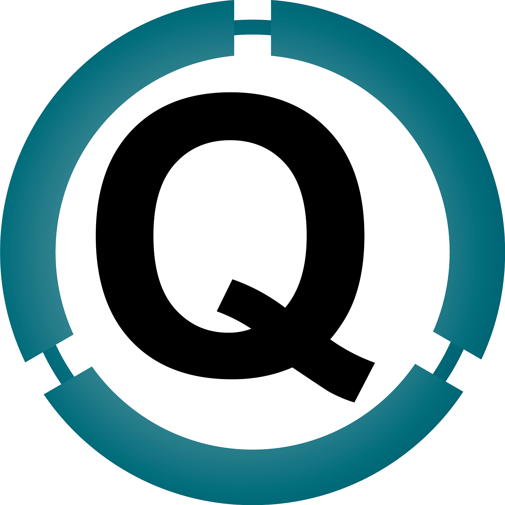 modern icon solution letter q