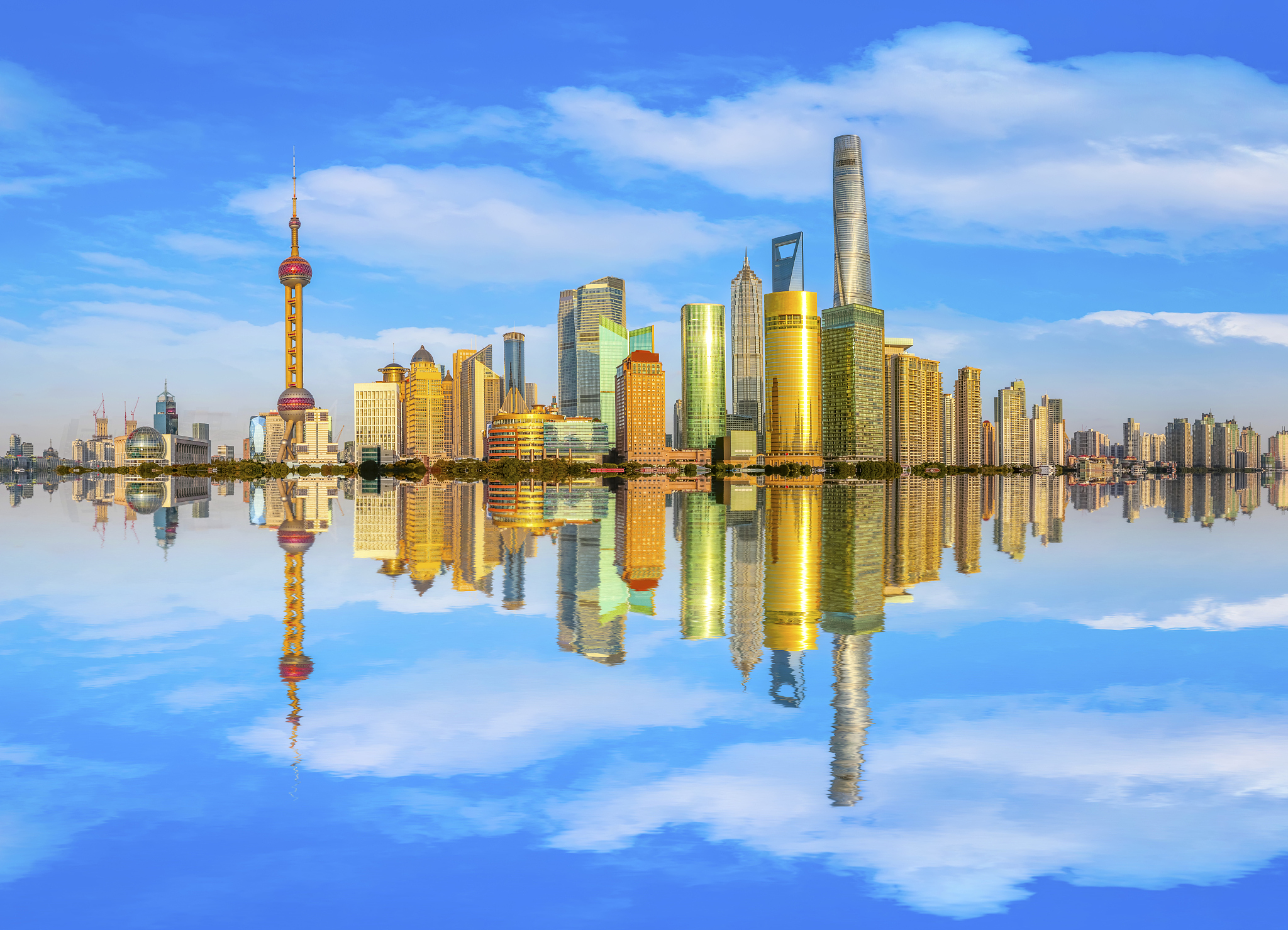 skyline of shanghai, pudong and lujiazui